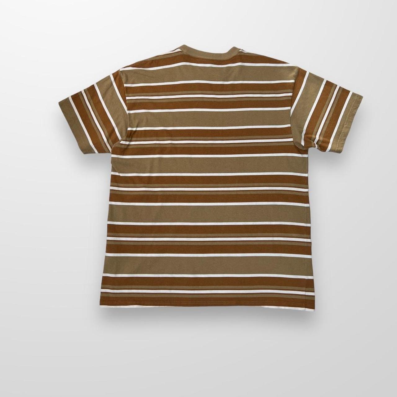 Carhartt WIP Corfield Stripe T-Shirt In "Leather"