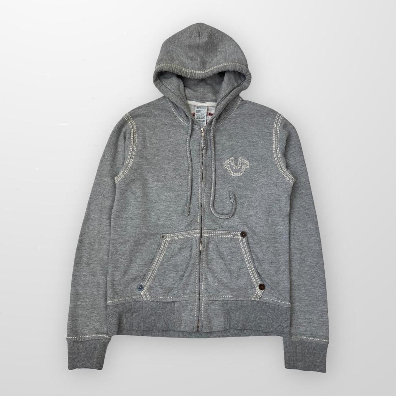 True Religion Big Stitch Full Tracksuit In Grey & White