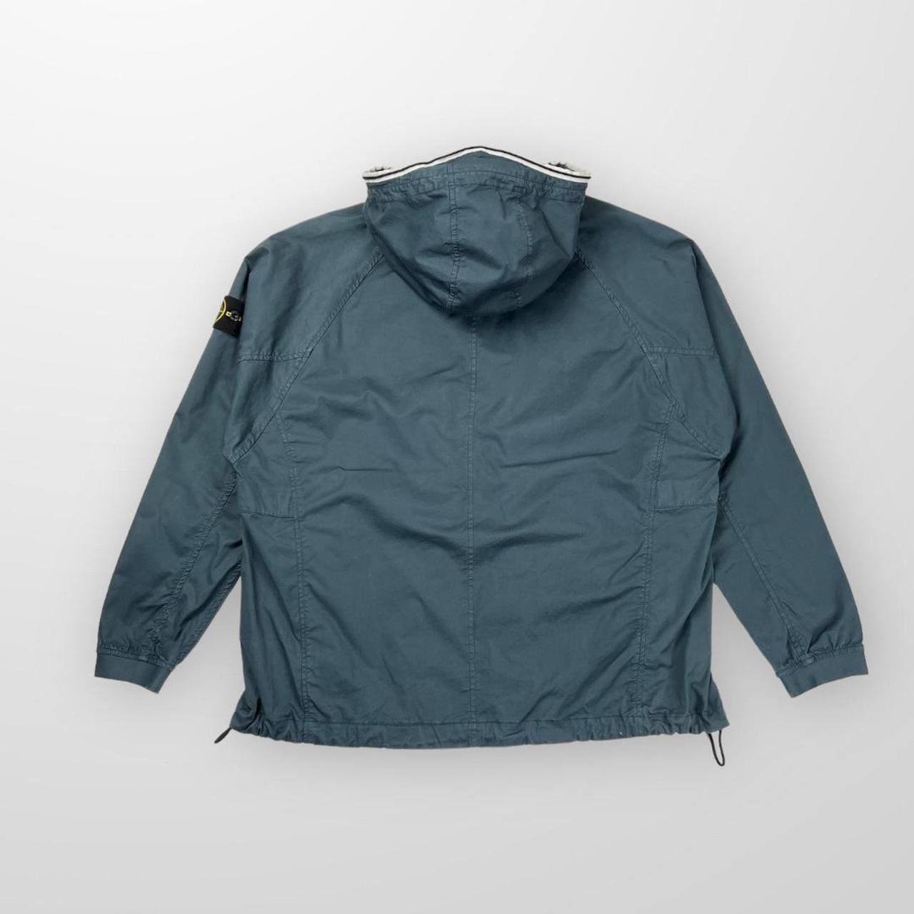 Stone Island Supima Cotton Twill Stretch-TC Anorak Jacket In Blue
