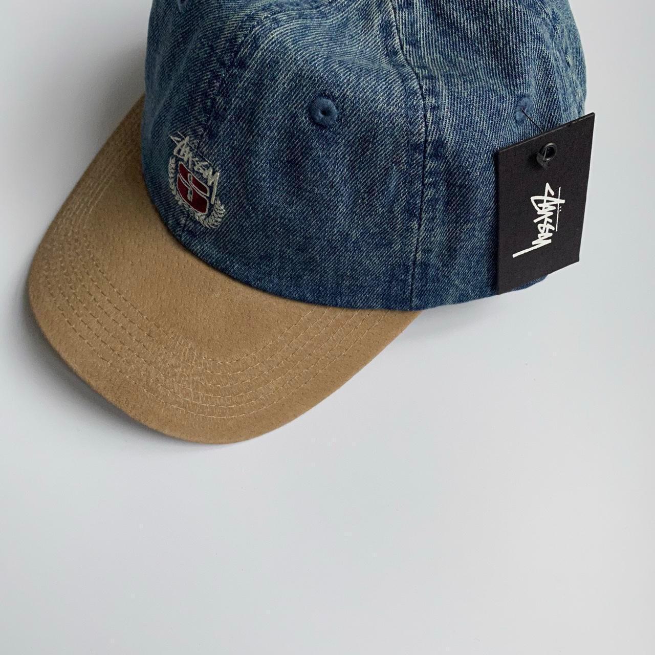 Stussy Denim Cap With Beige Brim