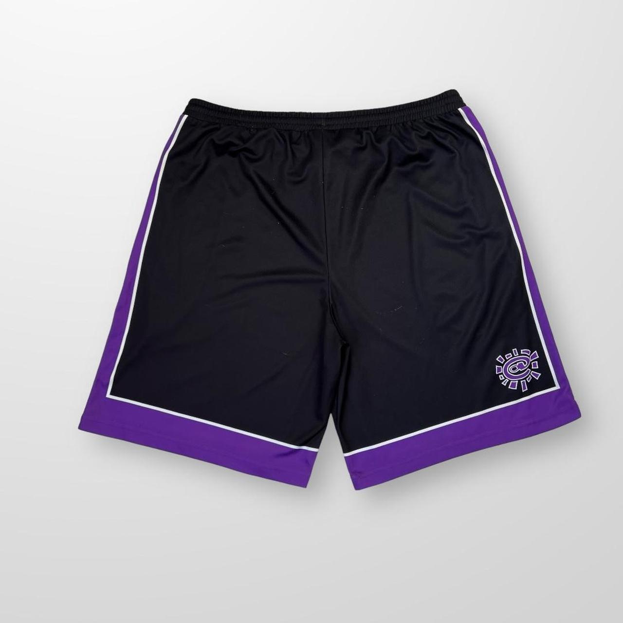ADWYSD Jersey Shorts In Black & Purple