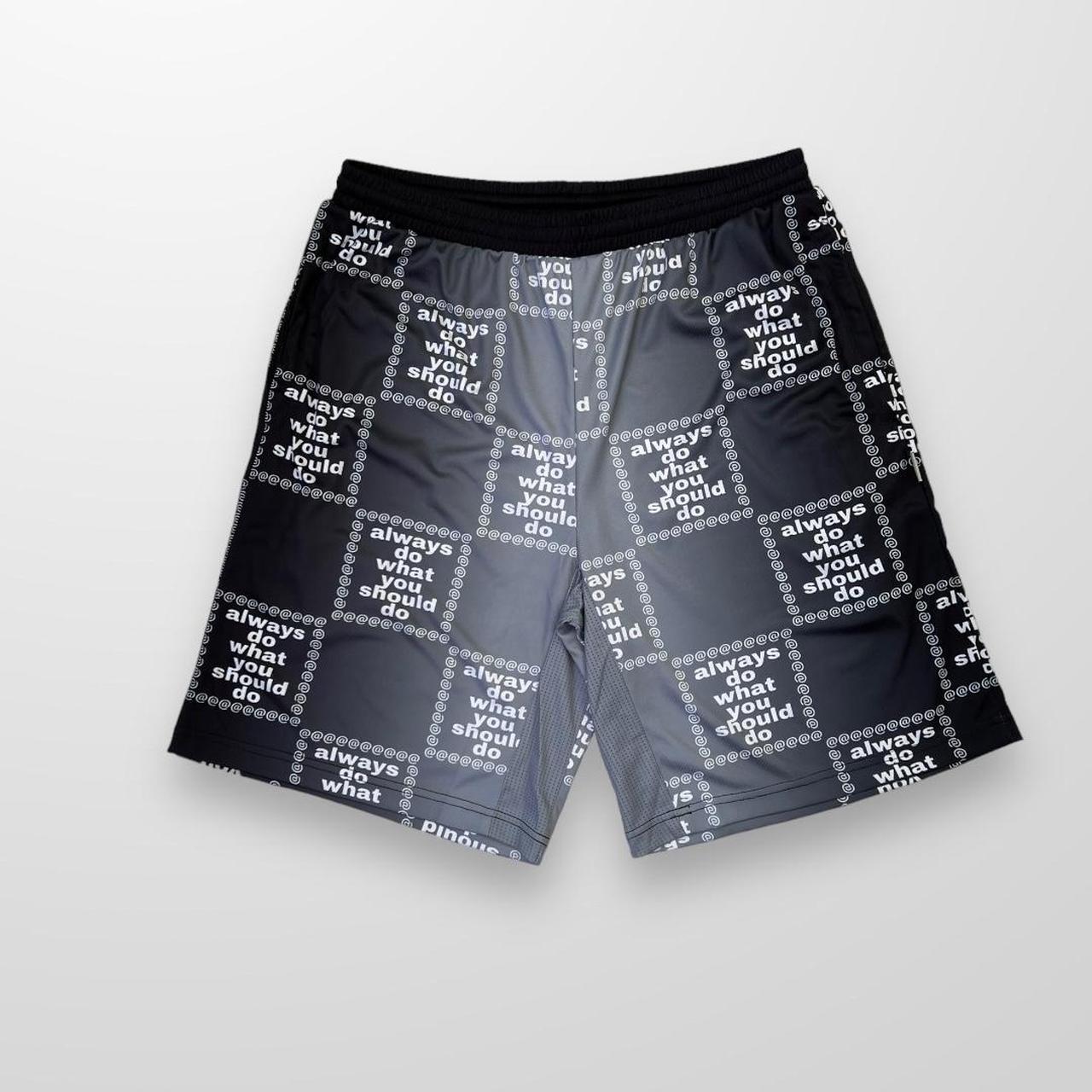 ADWYSD Jersey Shorts In Black & Grey Gradient