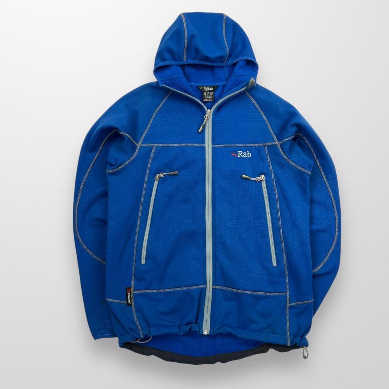 Rab Shadow Hoodie In Blue & Grey Contrast Stitching