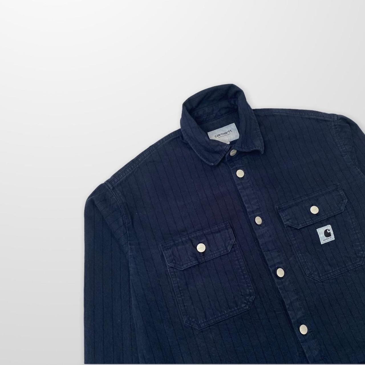 Carhartt WIP W' L/S Trade Shirt In Mizar / Black (Garment Dyed)