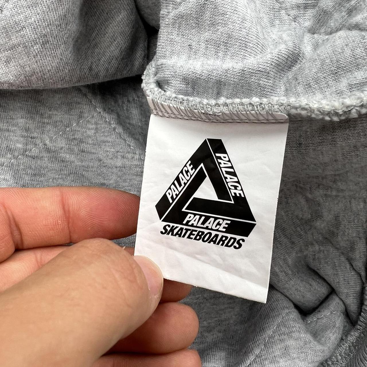 Palace Londinium Quilted Crewneck Sweatshirt In Grey