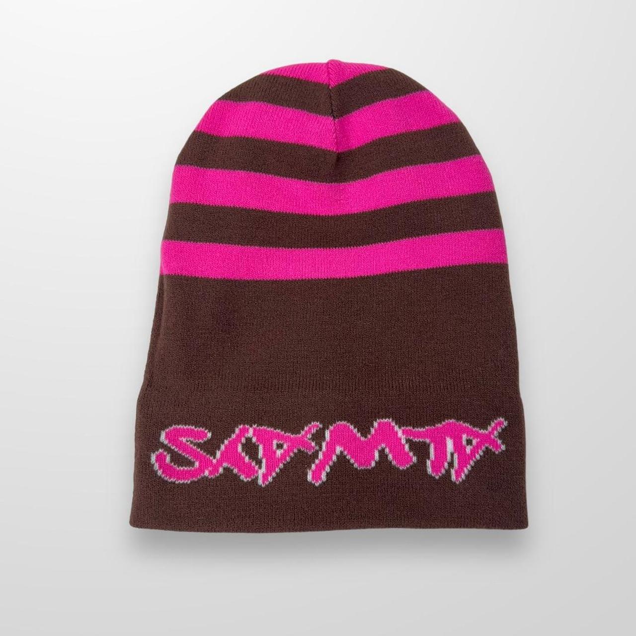 ADWYSD Reversible Beanie In Brown & Pink