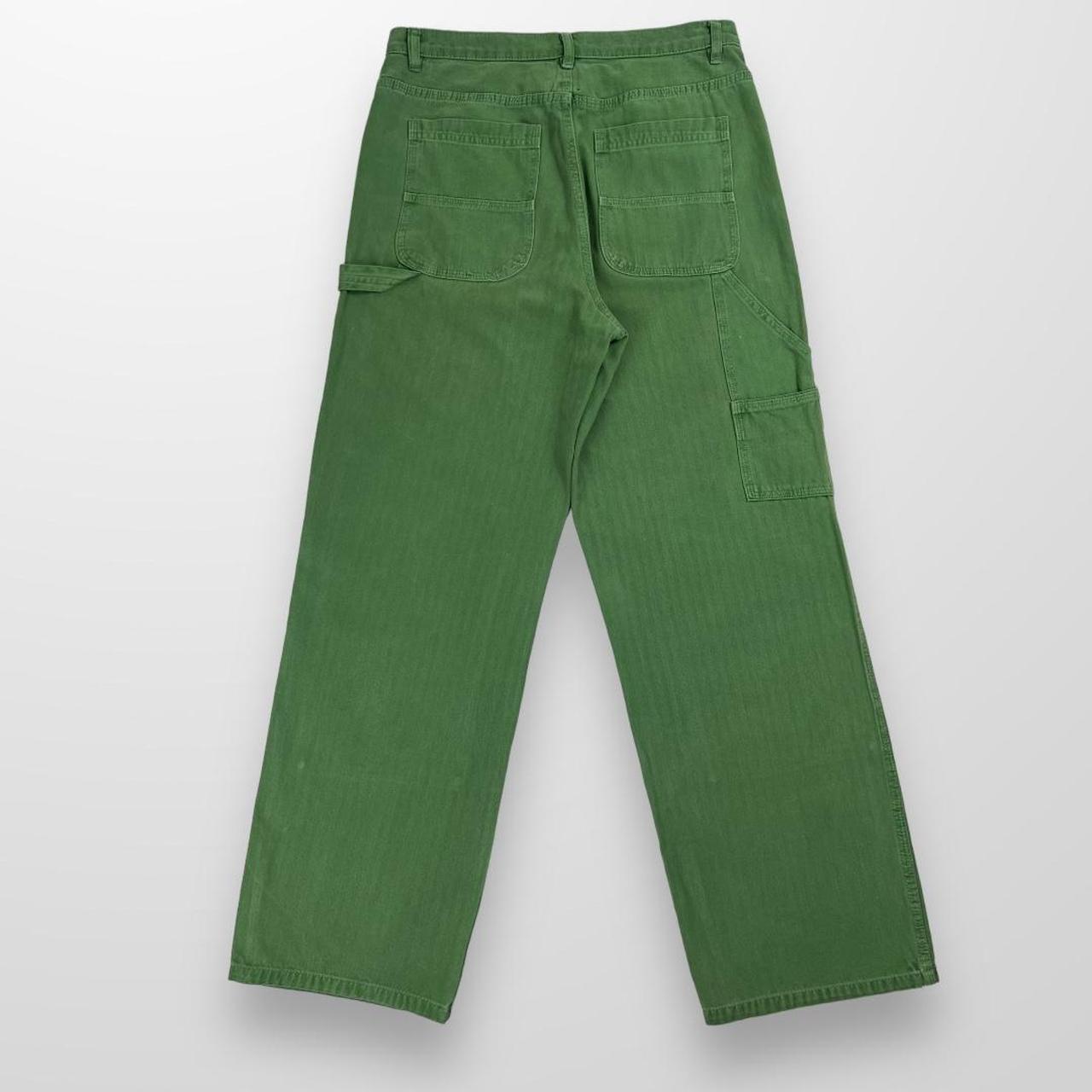 Brain Dead Double Knee Utility Pants / Carpenter Pants In Seafoam / Green