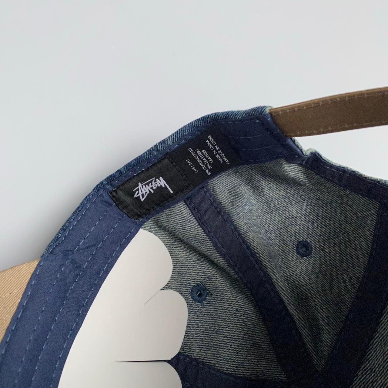 Stussy Denim Cap With Beige Brim