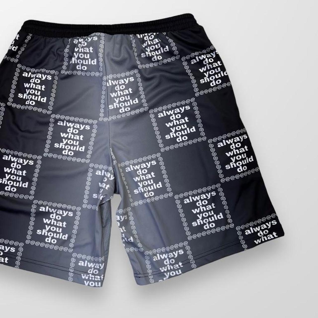 ADWYSD Jersey Shorts In Black & Grey Gradient