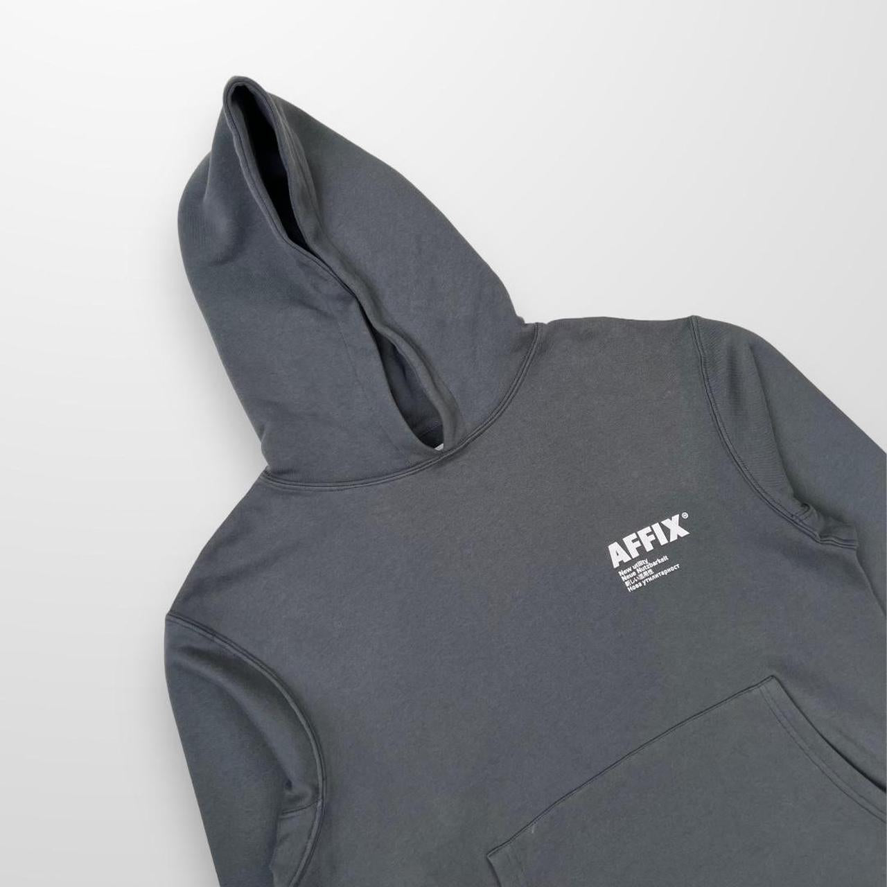 Affix AFFXWRKS Standardised Hooded Sweatshirt In Dark Grey