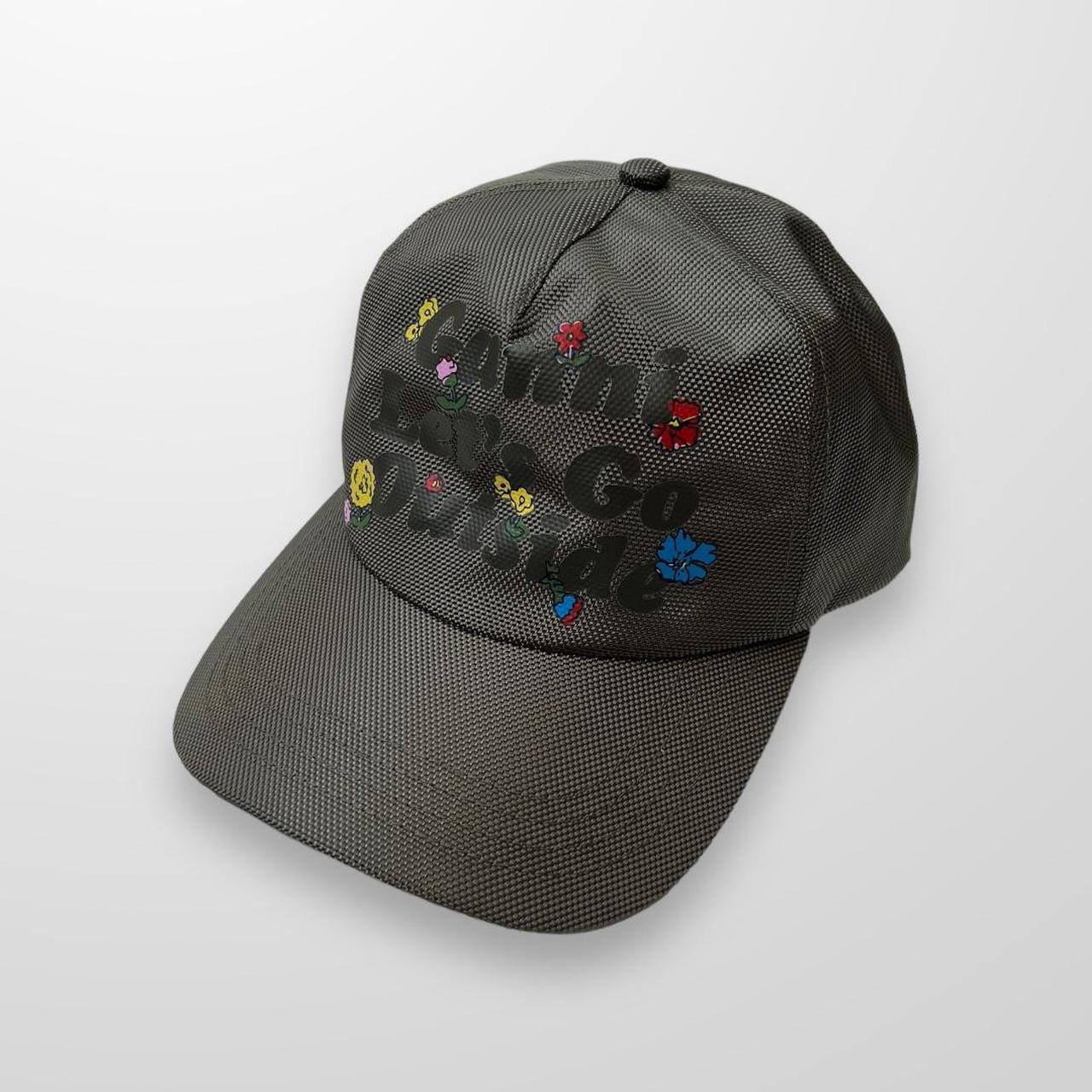 Ganni Let’s Go Outside Cap In Khaki Green