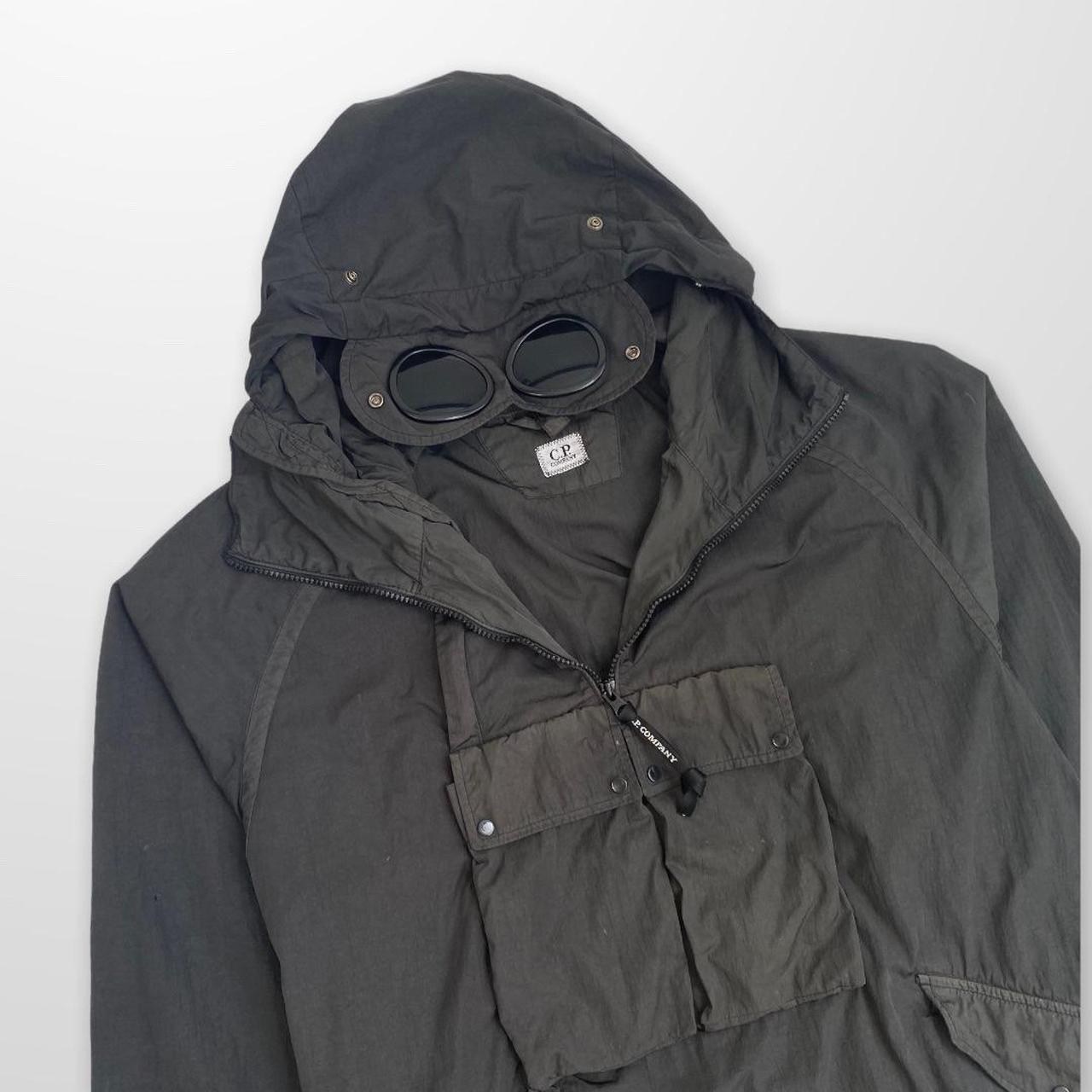 CP Company Chrome Re-Colour Popover Goggle Jacket In Faded Black