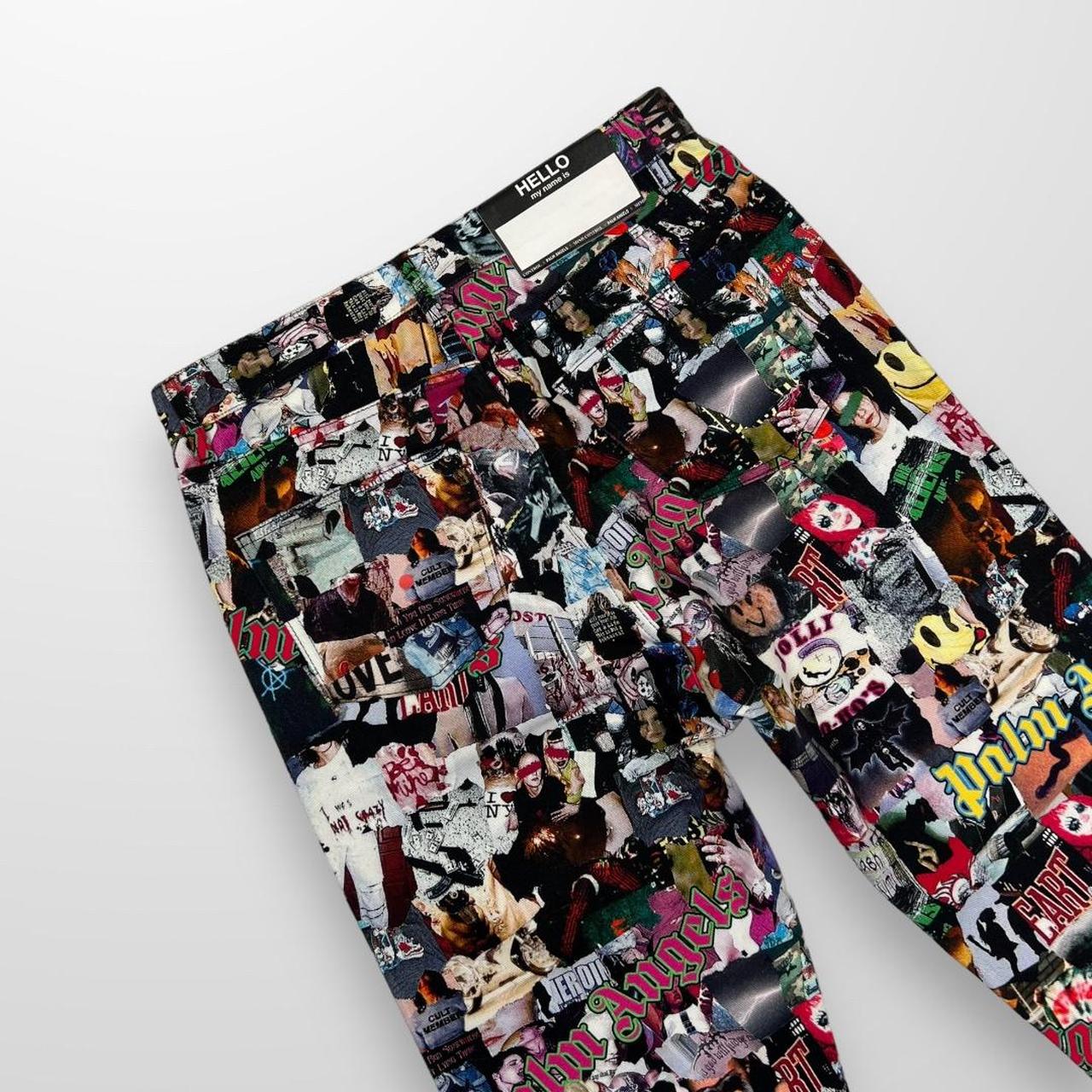 Moncler Genius 8 Moncler Palm Angels 5 Pocket Pant In Multicoloured Print & Felt Logo