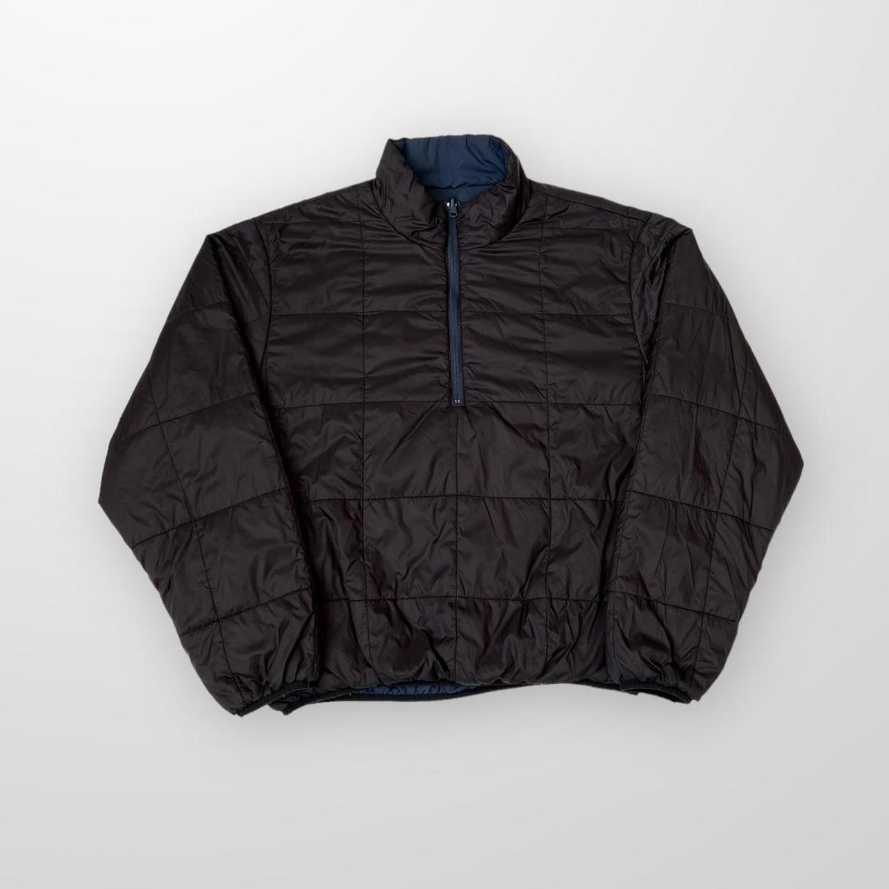 Yardsale Reversible Half-Zip Puffer Jacket In Navy & Black