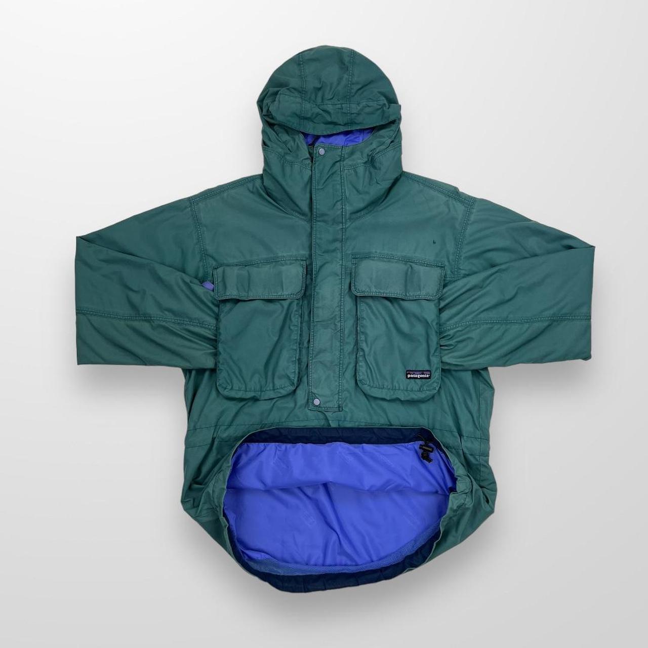 Vintage Patagonia Skanorak Jacket 1/2 Zip In Green & Blue