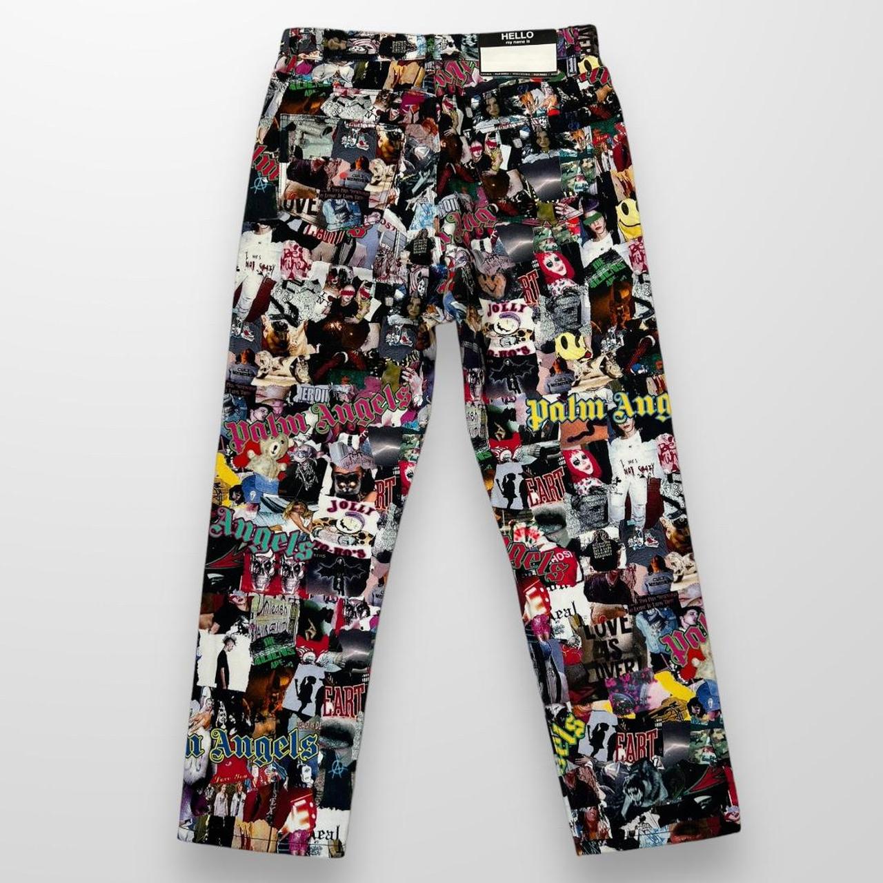 Moncler Genius 8 Moncler Palm Angels 5 Pocket Pant In Multicoloured Print & Felt Logo