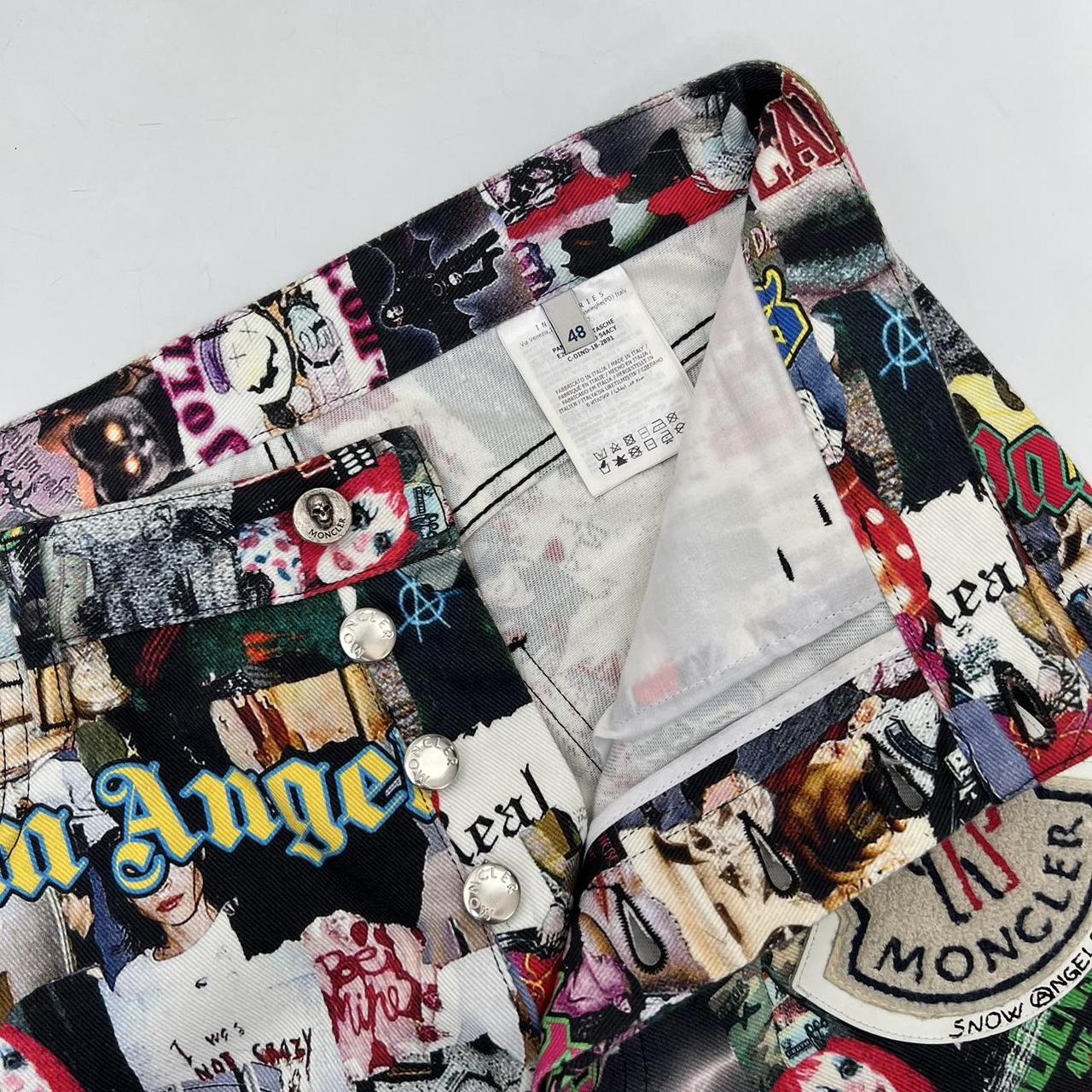 Moncler Genius 8 Moncler Palm Angels 5 Pocket Pant In Multicoloured Print & Felt Logo