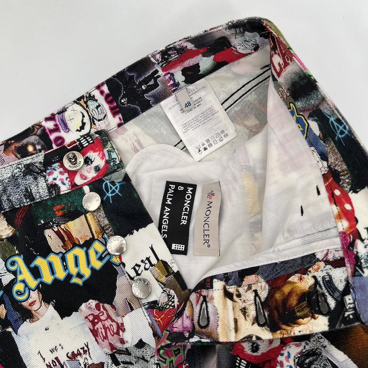 Moncler Genius 8 Moncler Palm Angels 5 Pocket Pant In Multicoloured Print & Felt Logo