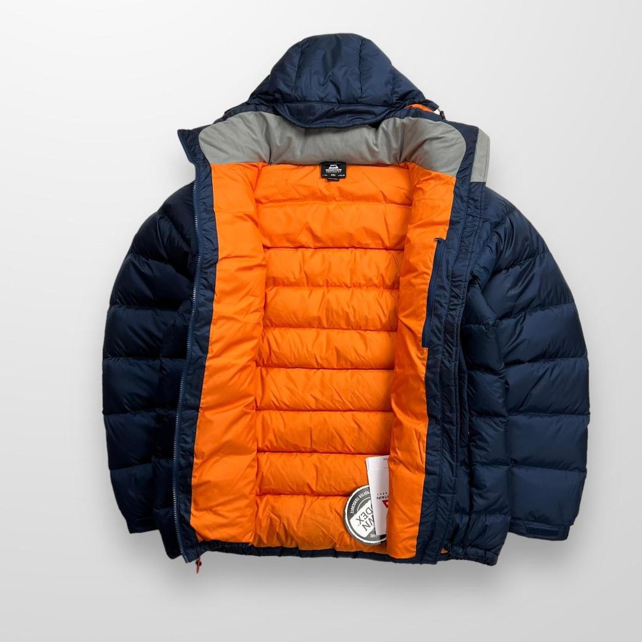 Mountain Equipment Lightline Puffer Jacket In Navy & Orange