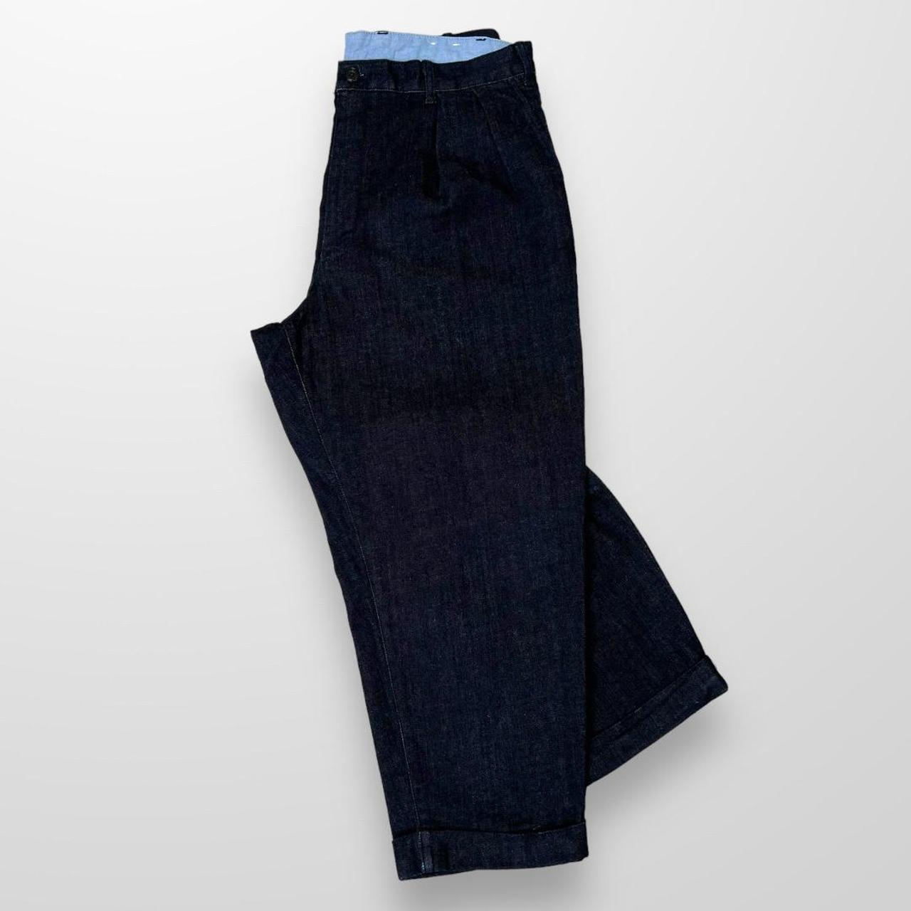 Beams Plus 2 Pleats Denim Pant / Jeans In Indigo Blue