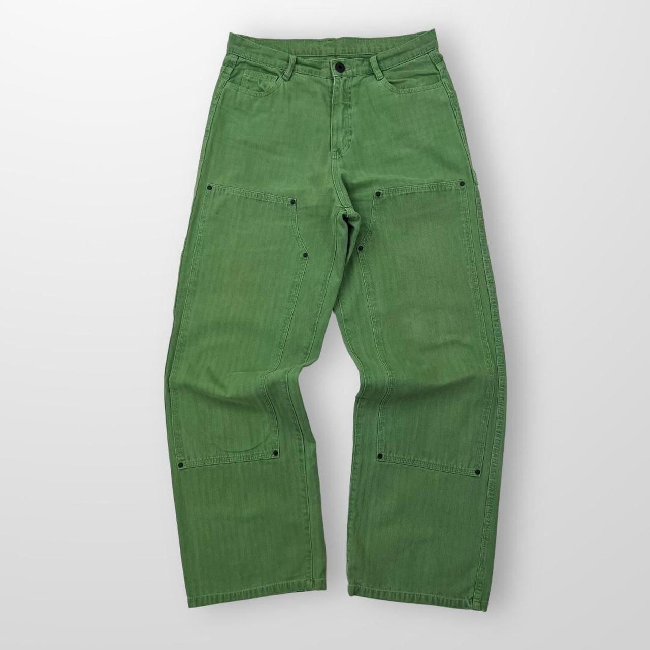 Brain Dead Double Knee Utility Pants / Carpenter Pants In Seafoam / Green