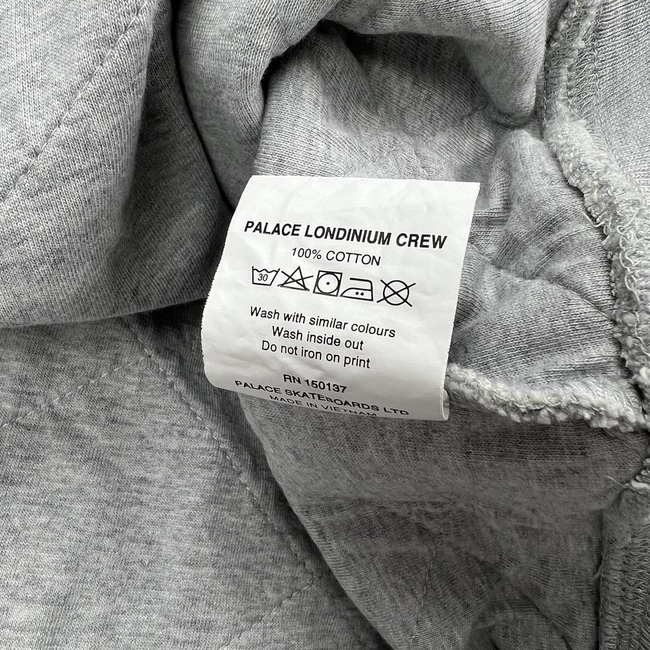 Palace Londinium Quilted Crewneck Sweatshirt In Grey