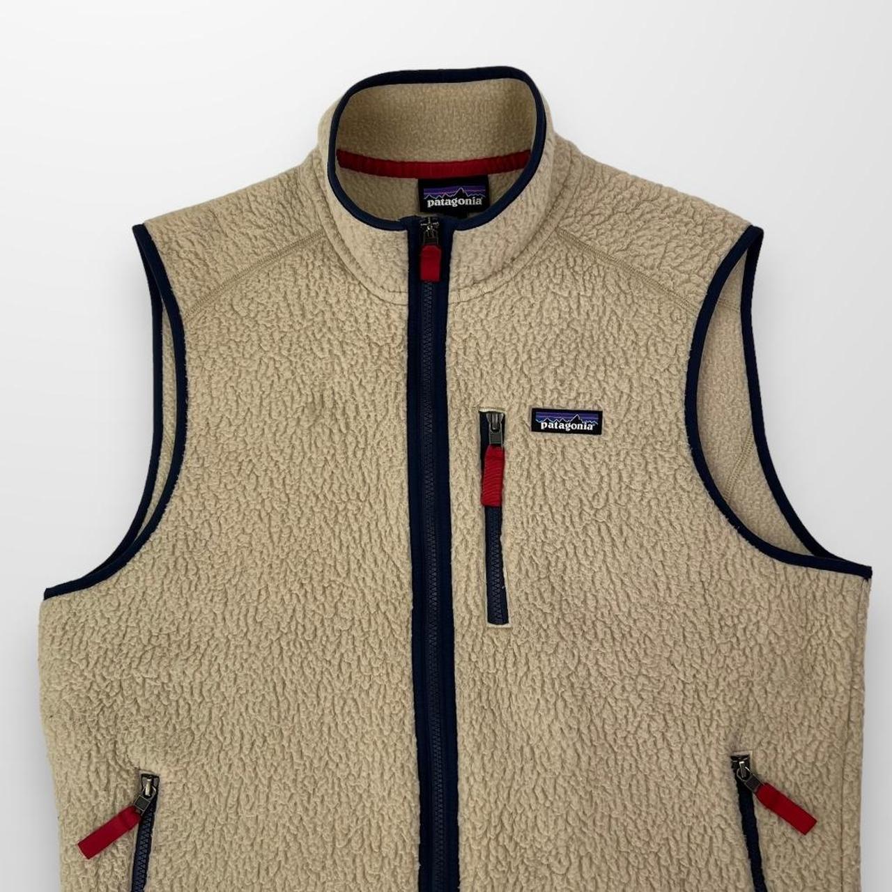 Patagonia Retro Deep Pile Fleece Gilet In Beige