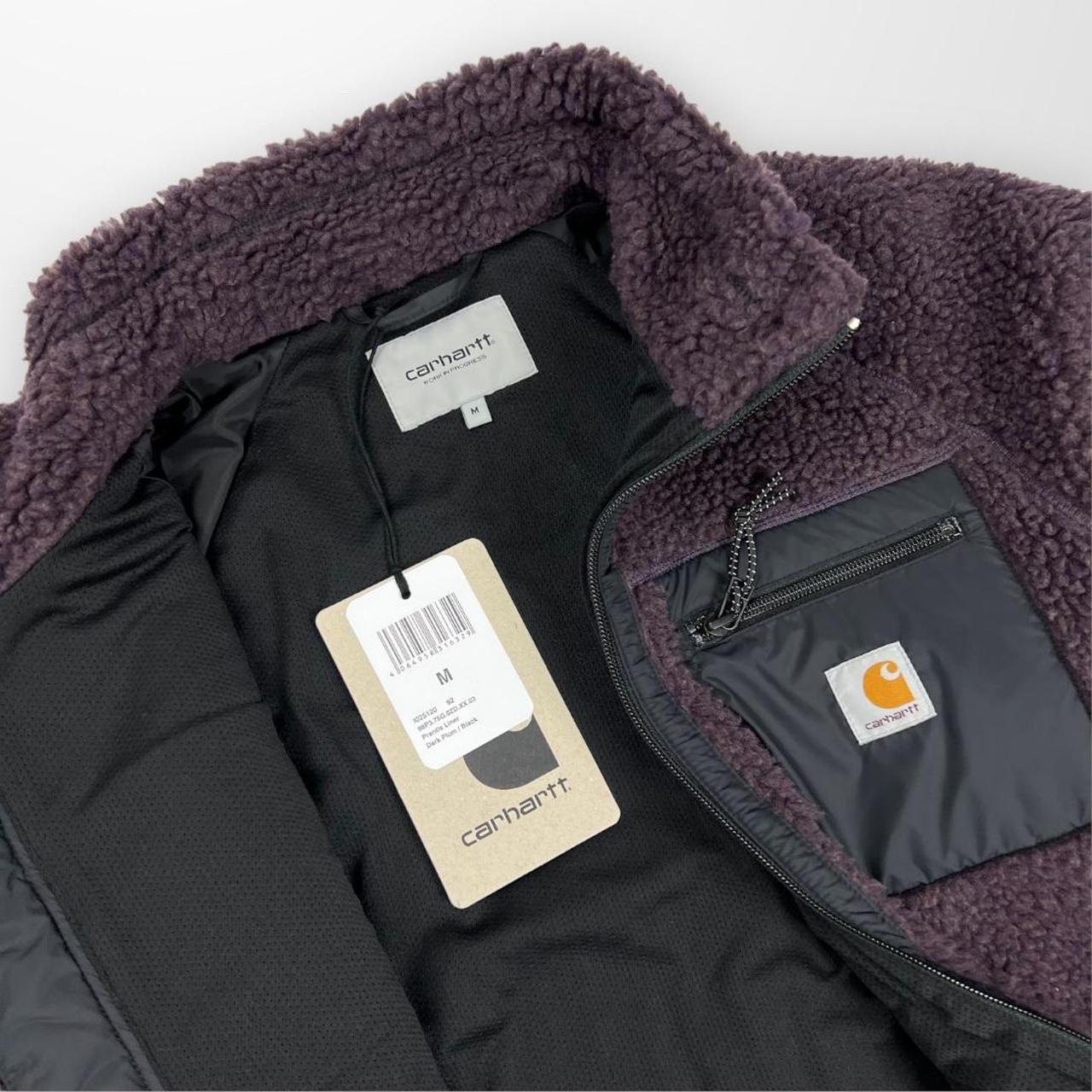 Carhartt WIP Prentis Liner / Fleece Jacket In Dark Plum / Black