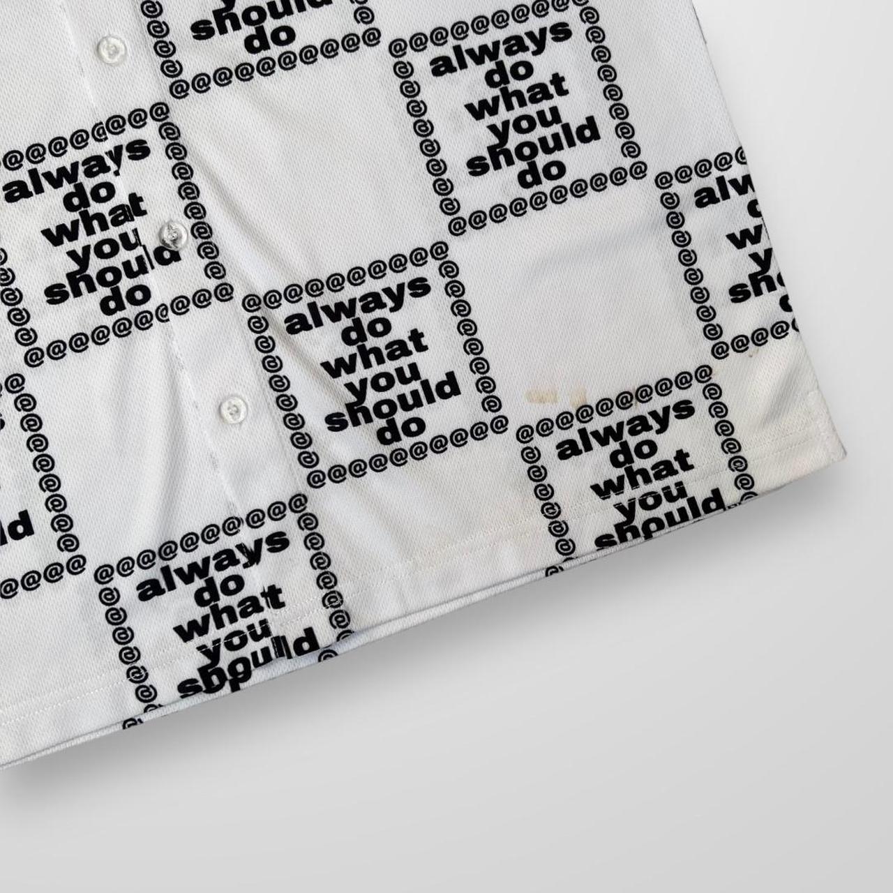 ADWYSD Button Up Shirt In White & Black