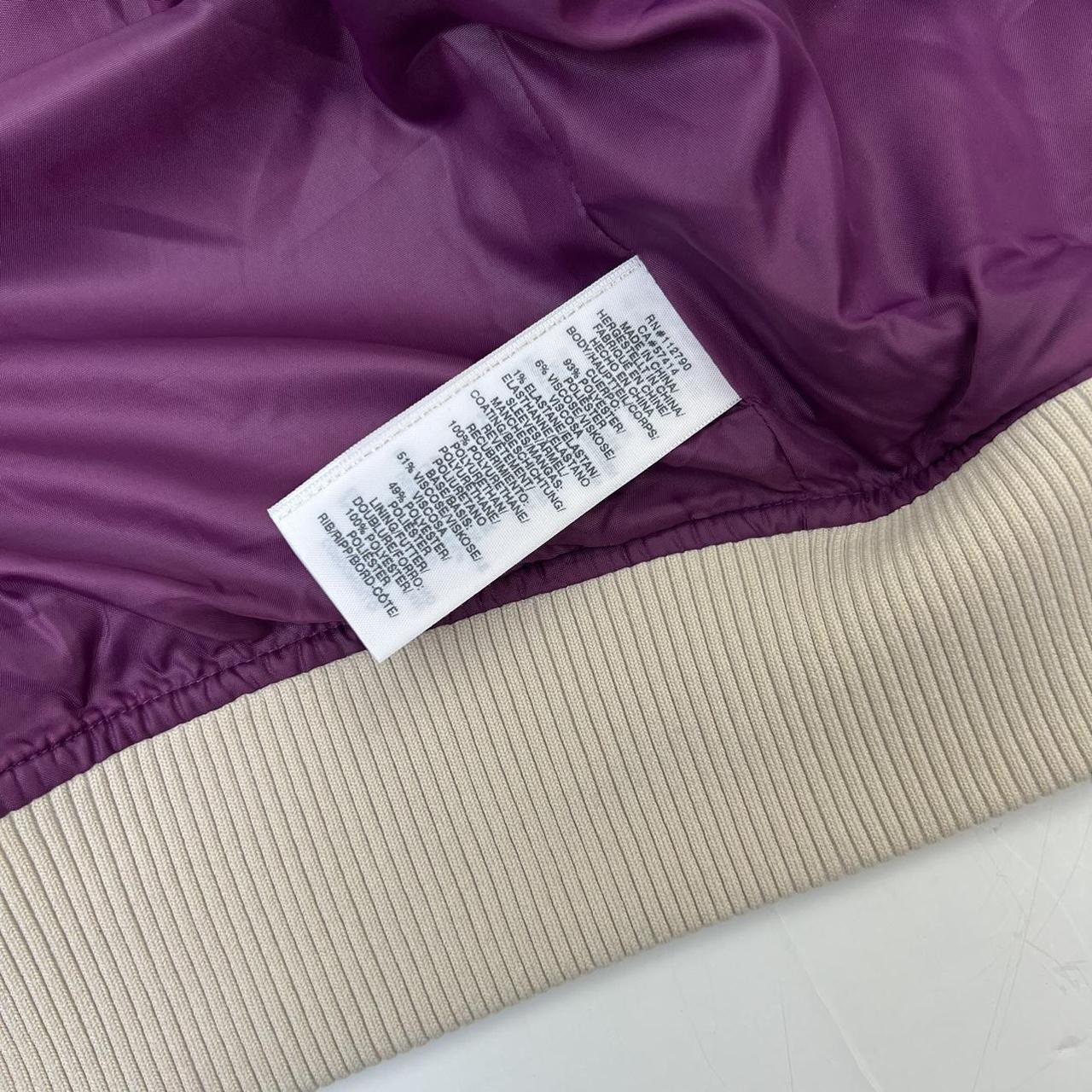 True Religion Varsity Jacket In Purple & Cream
