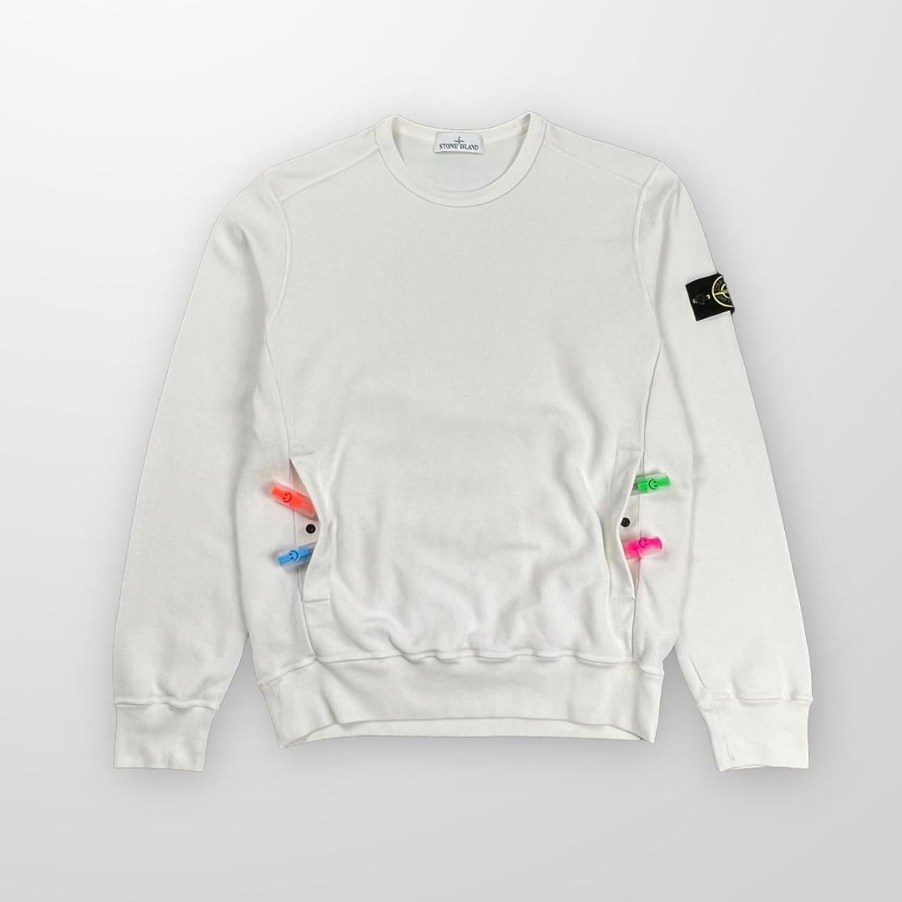 Stone Island Crewneck Sweatshirt In White
