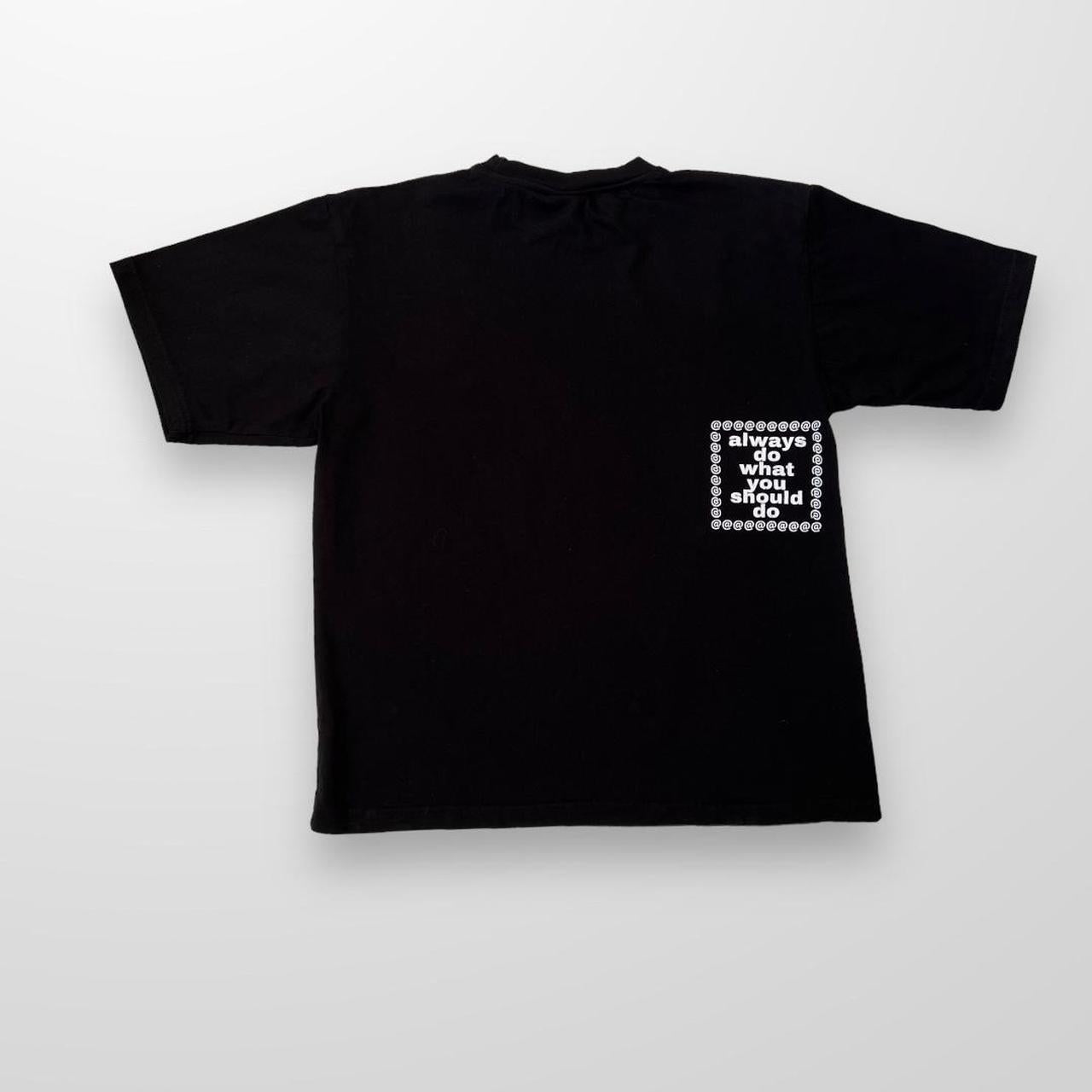 ADWYSD T-Shirt In Black & Blue Graffiti Print