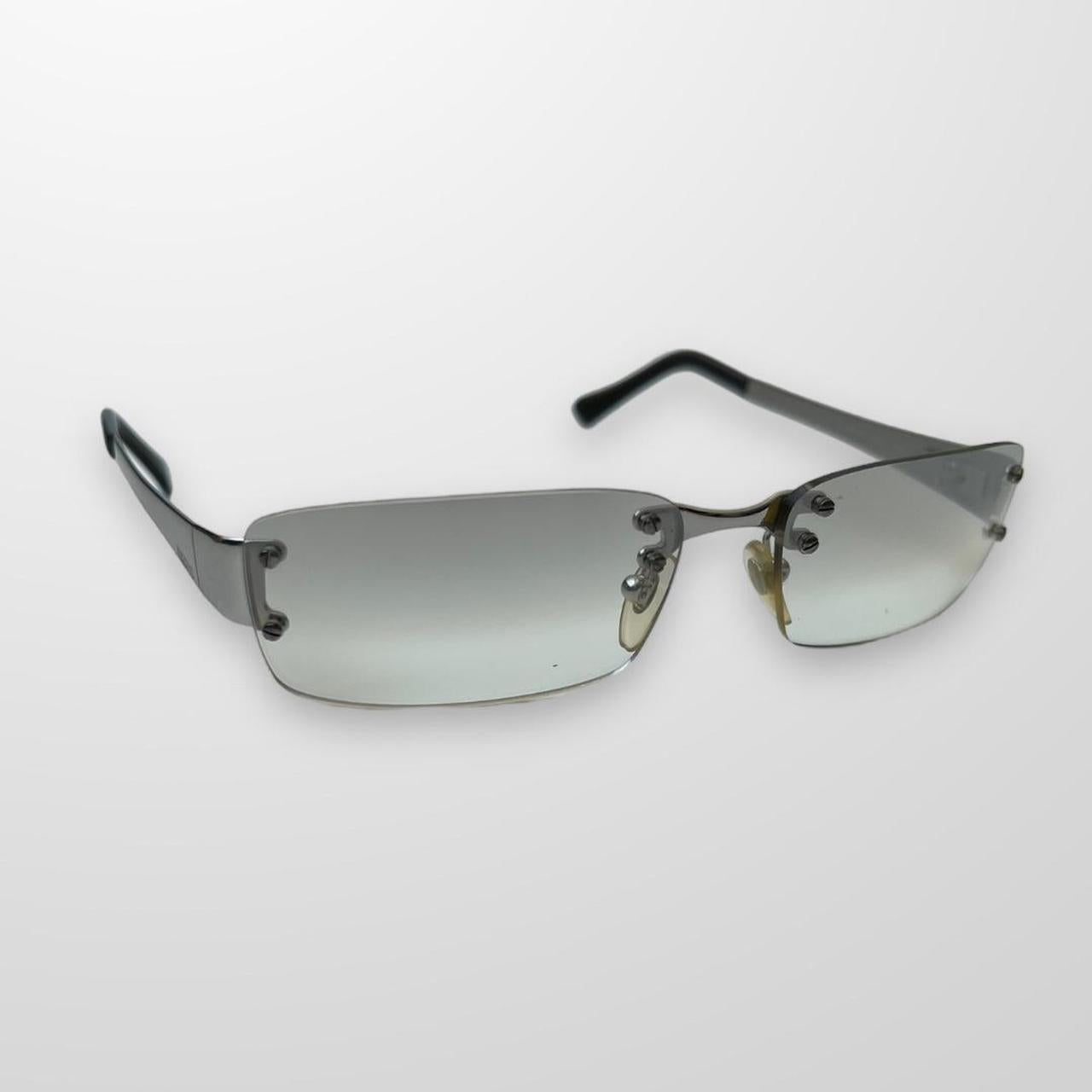 Vintage Moschino Sunglasses In Silver W Grey Gradient Tint