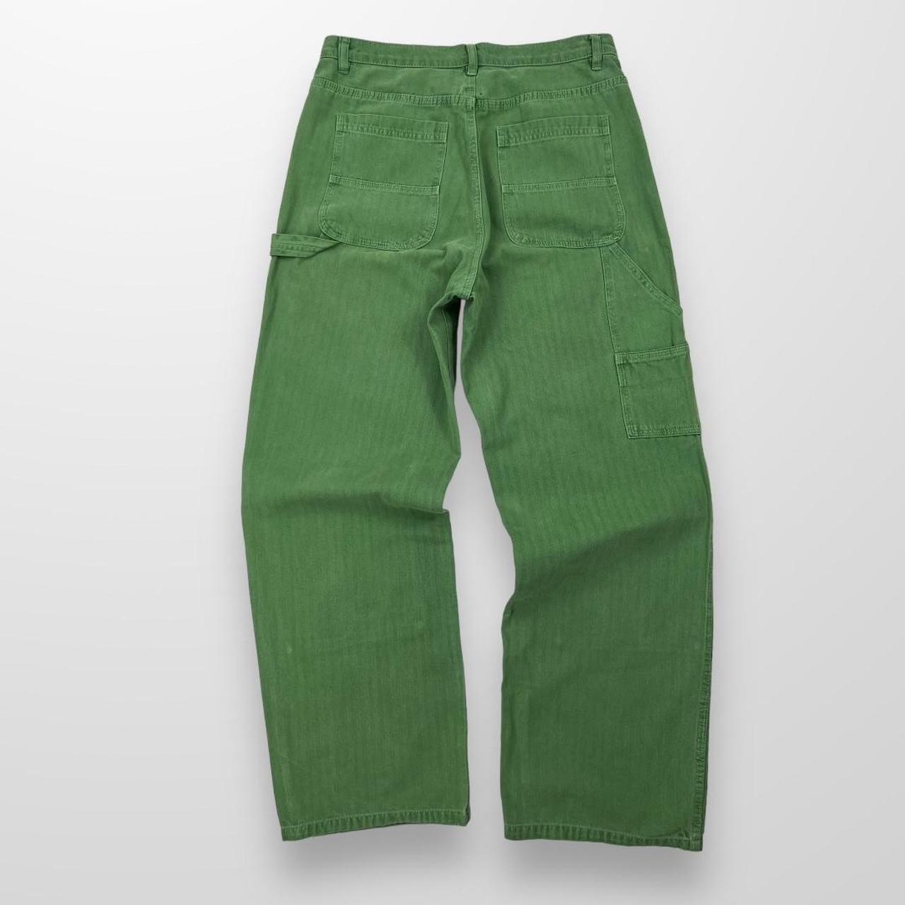 Brain Dead Double Knee Utility Pants / Carpenter Pants In Seafoam / Green