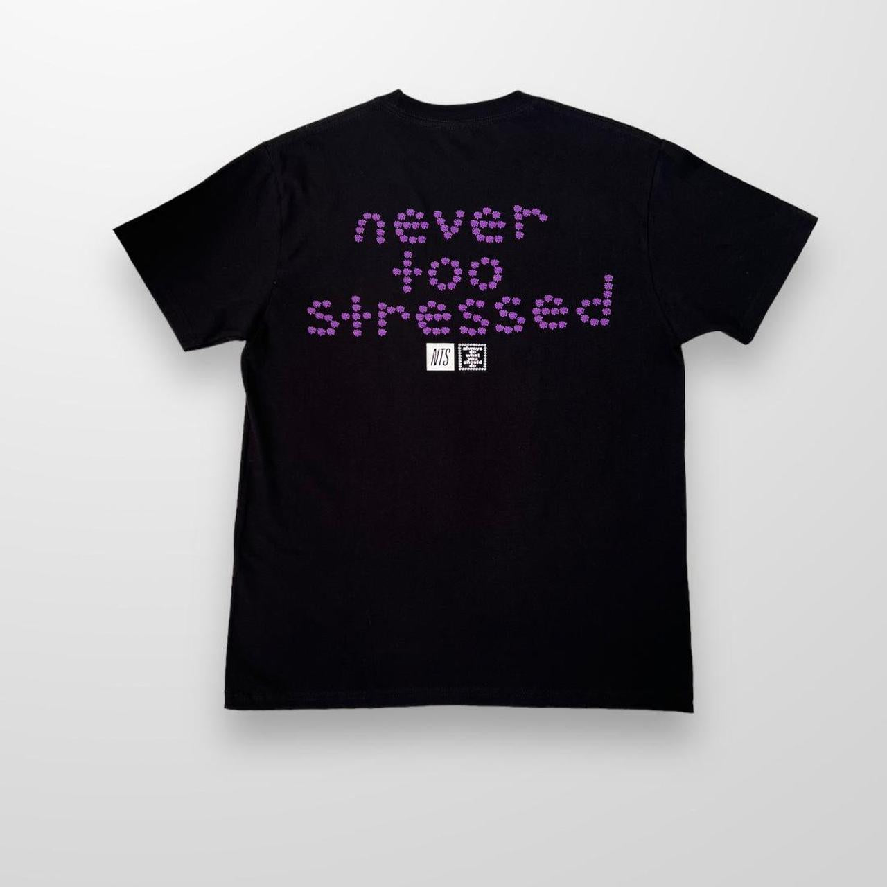 NTS x Always Do What You Should Do 'Never Too Stressed' T-Shirt In Black & Purple