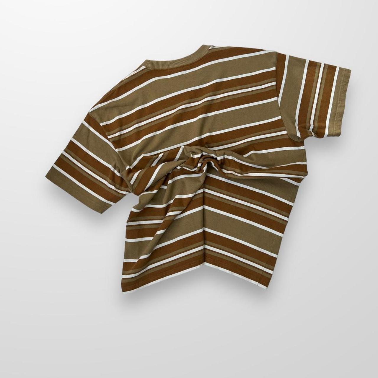 Carhartt WIP Corfield Stripe T-Shirt In "Leather"