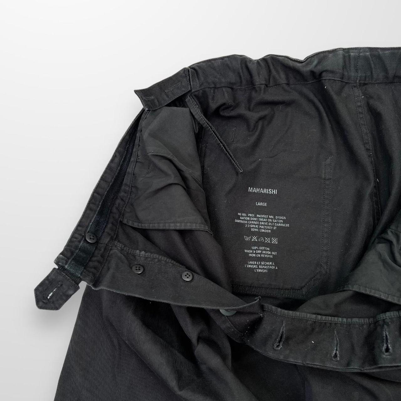 Maharishi Pleated Pants / Wide Leg Trousers In Black
