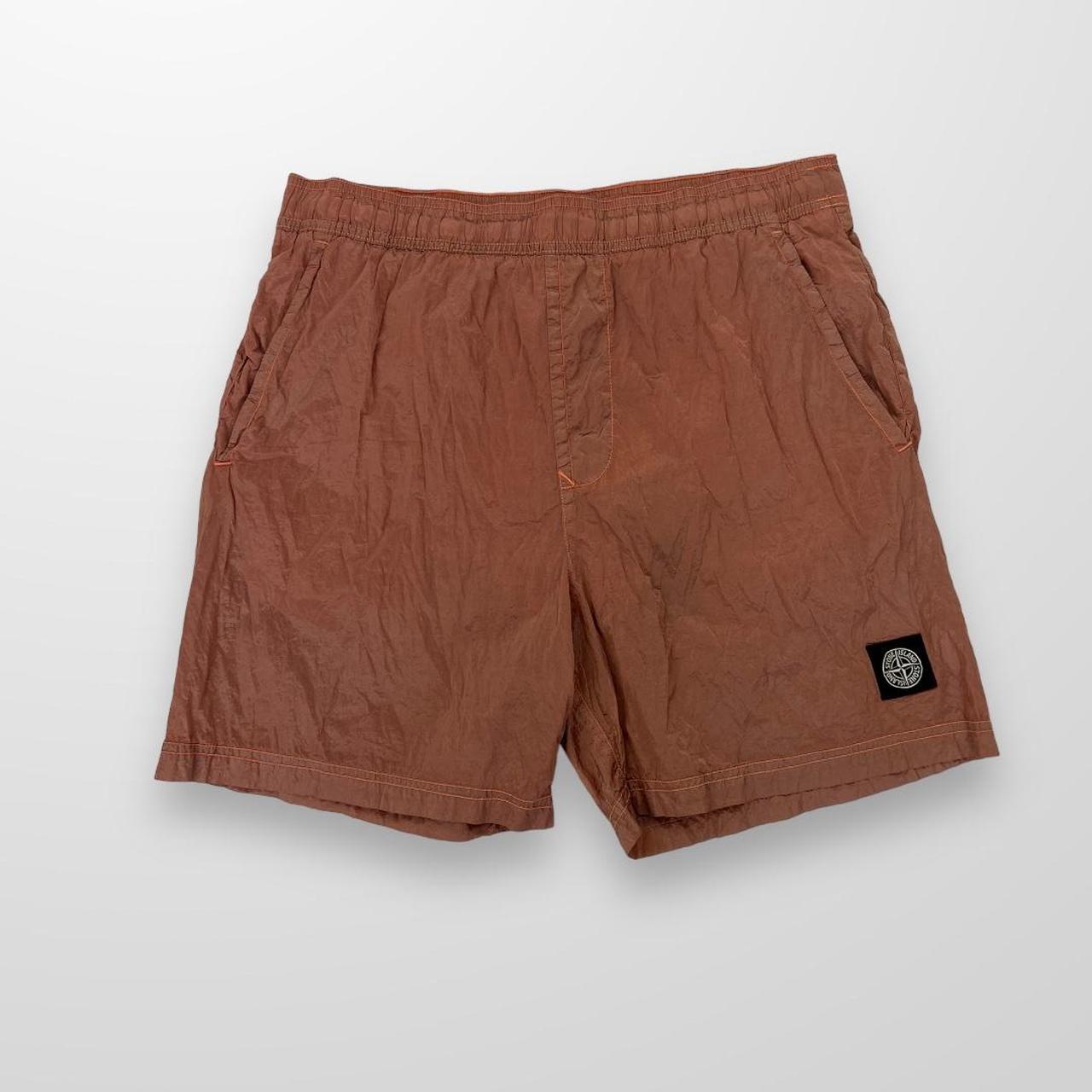 Stone Island Nylon Metal Shimmer Swimming Trunks / Shorts In Copper
