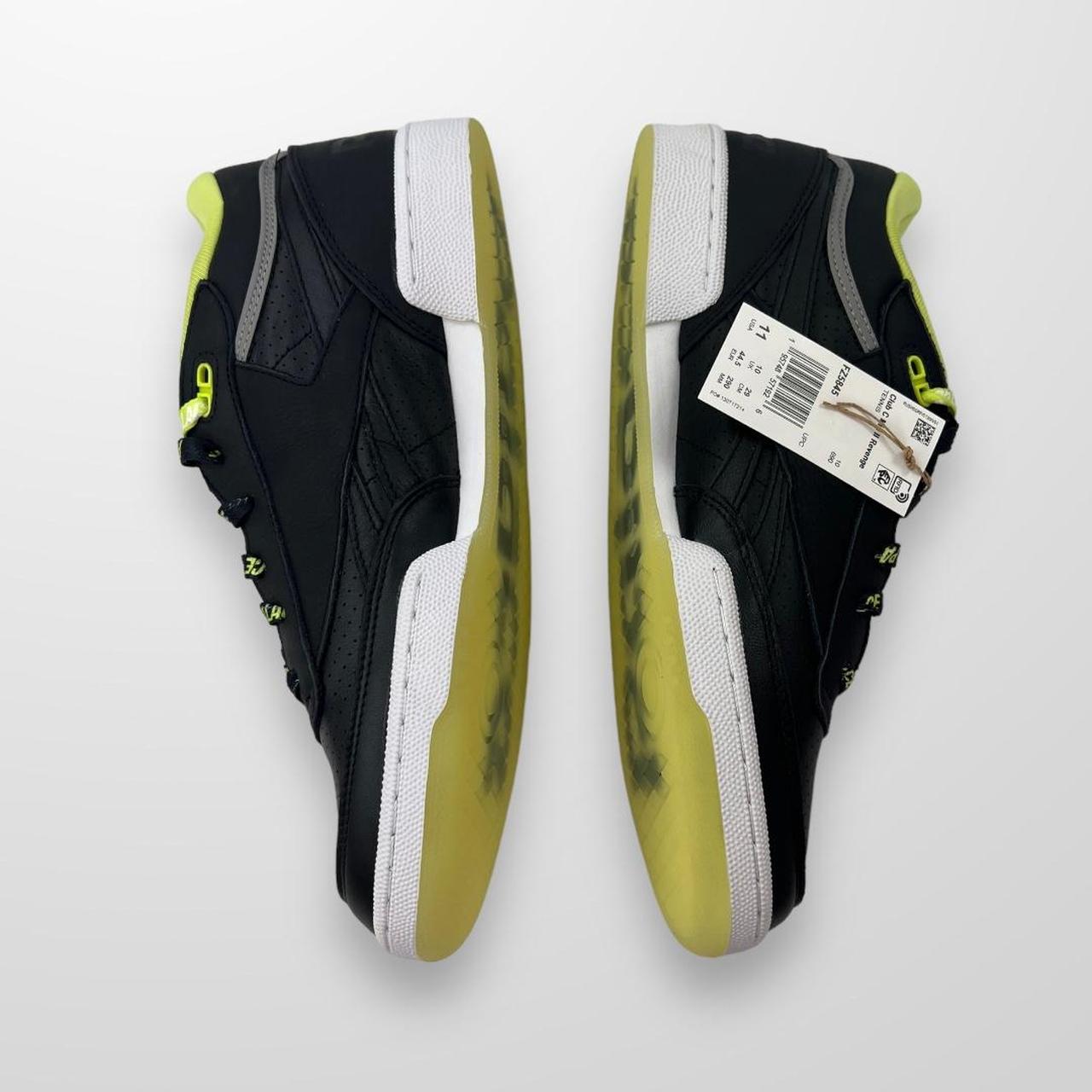 Palace x Reebok Club C Mid II Revenge Trainers In Black Acid Yellow