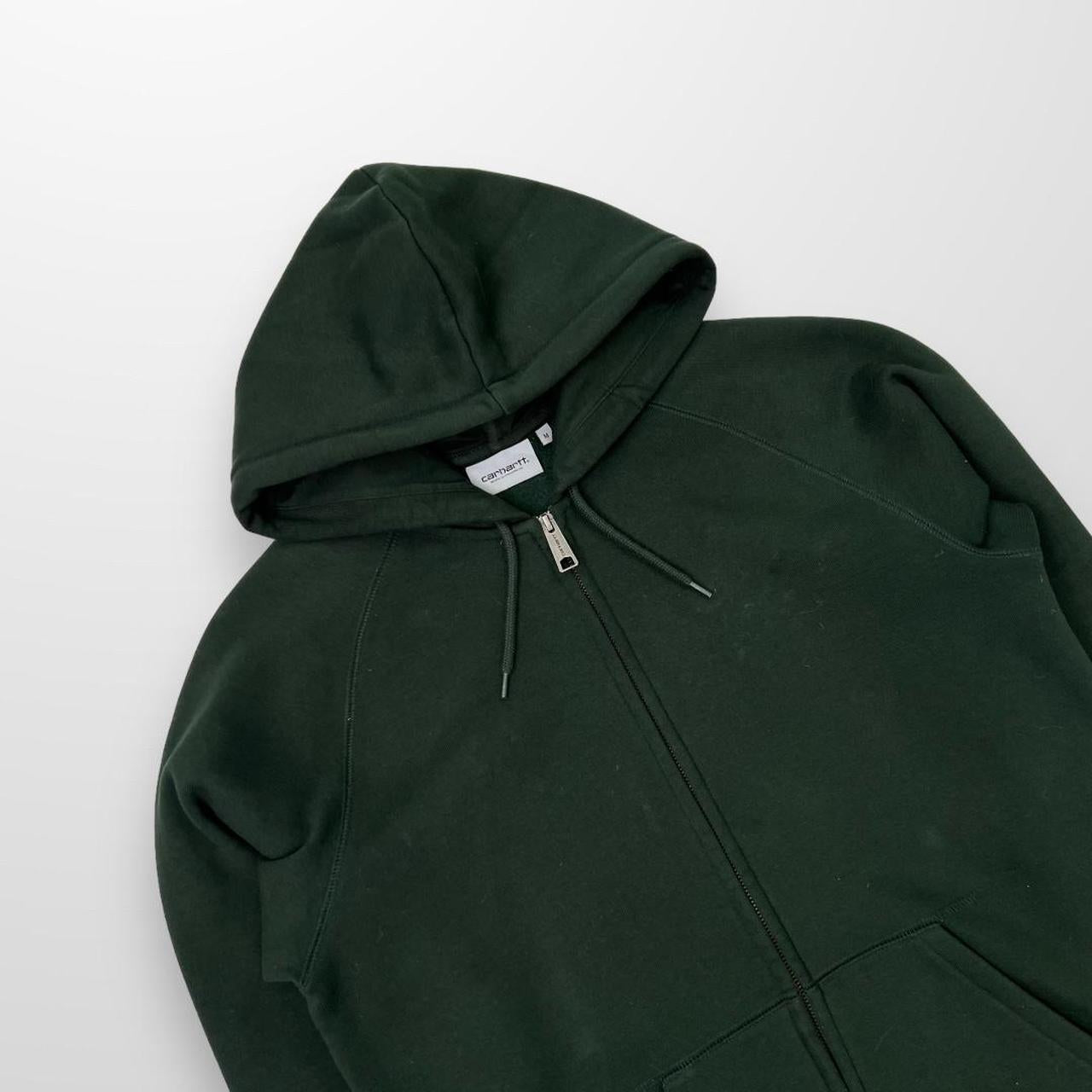 Carhartt WIP Zip Up Chase Hoodie In Green