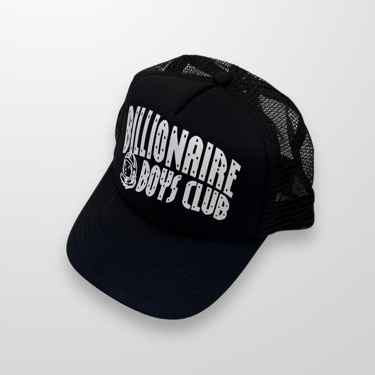 Billionaire Boys Club Arch Logo Trucker Cap In Black & White