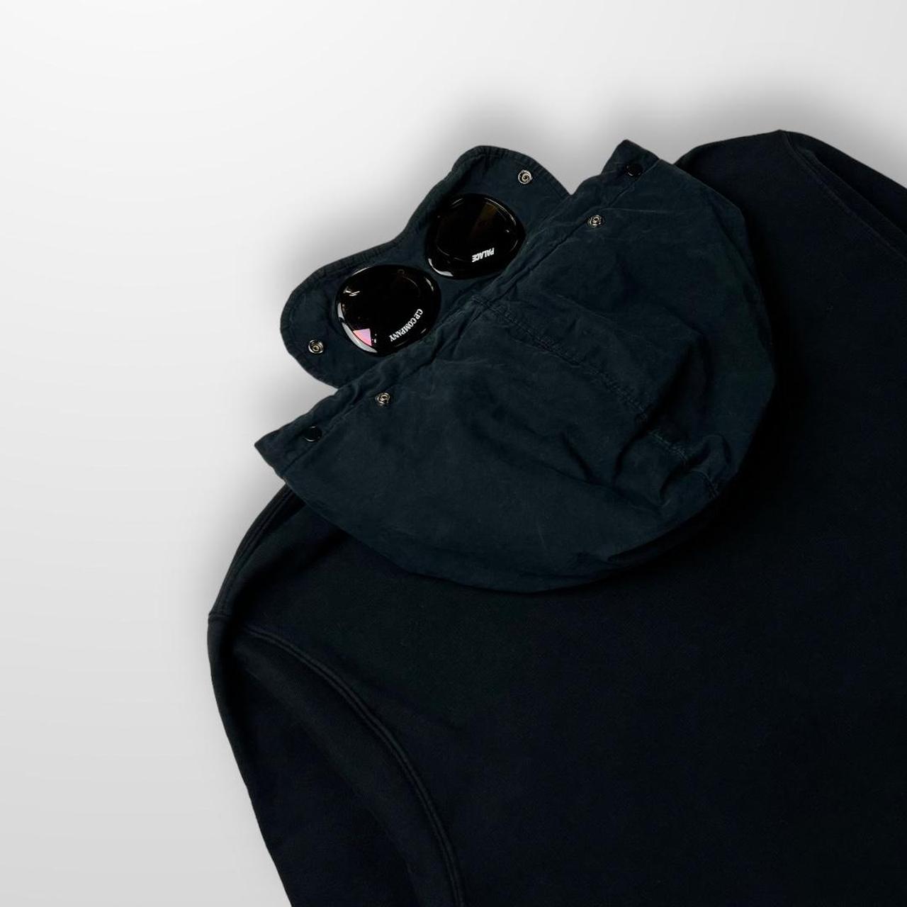 CP Company x Palace Cotton Fleece Hooded Sweatshirt In Black