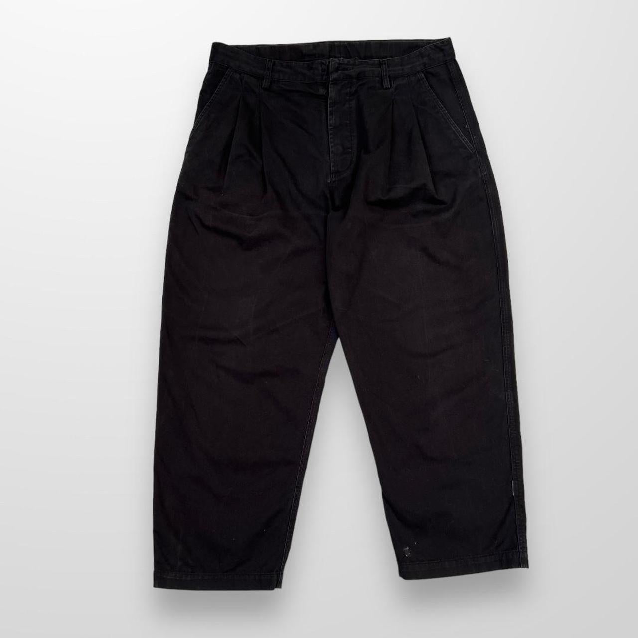 Maharishi Pleated Pants / Wide Leg Trousers In Black