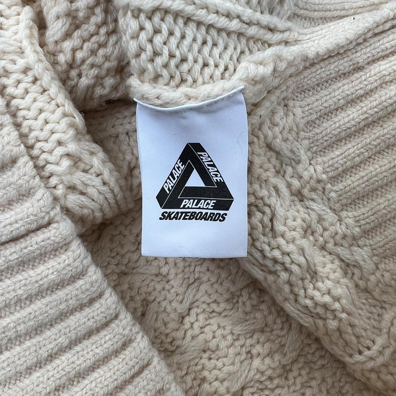 Palace Cable Knit Jumper In Cream