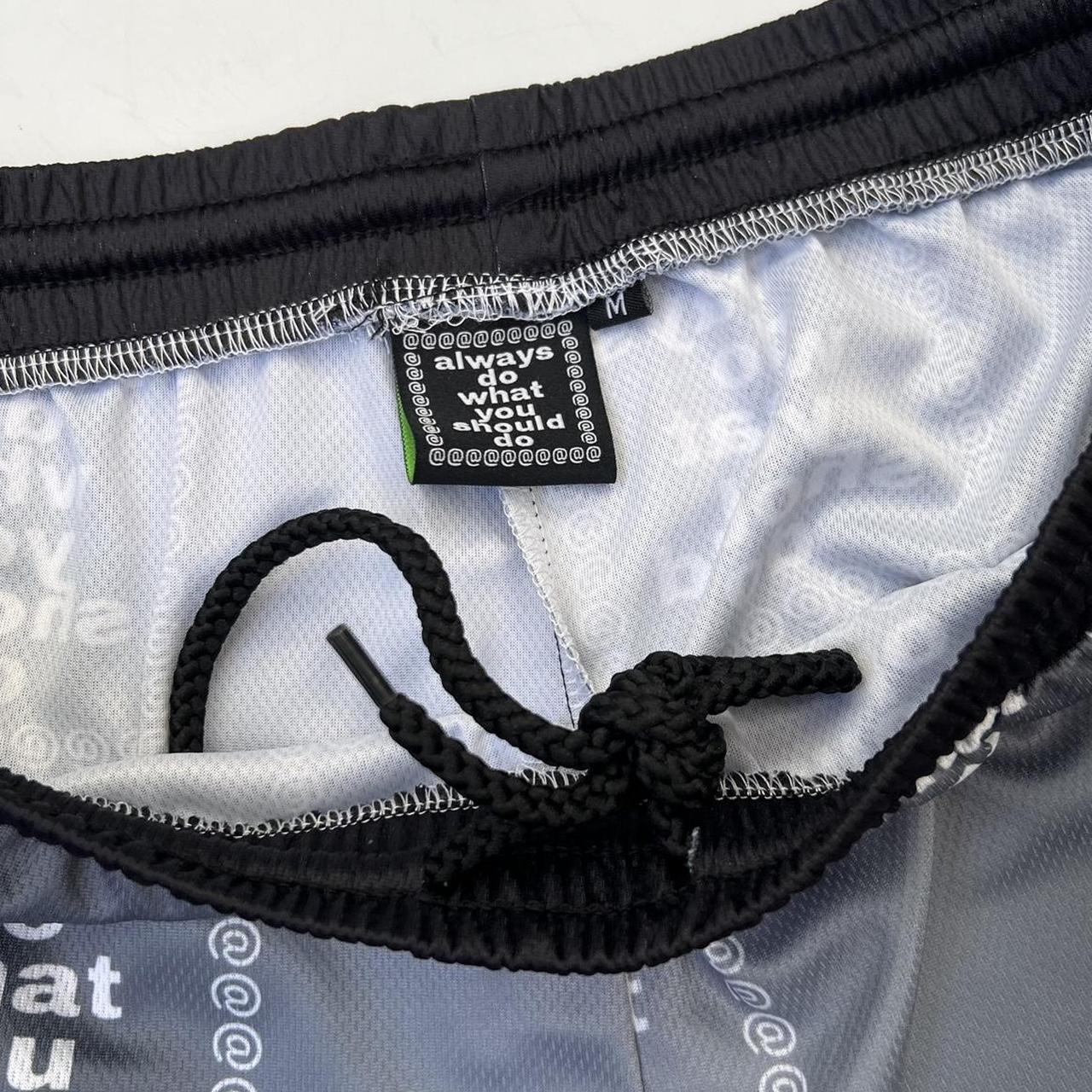 ADWYSD Jersey Shorts In Black & Grey Gradient