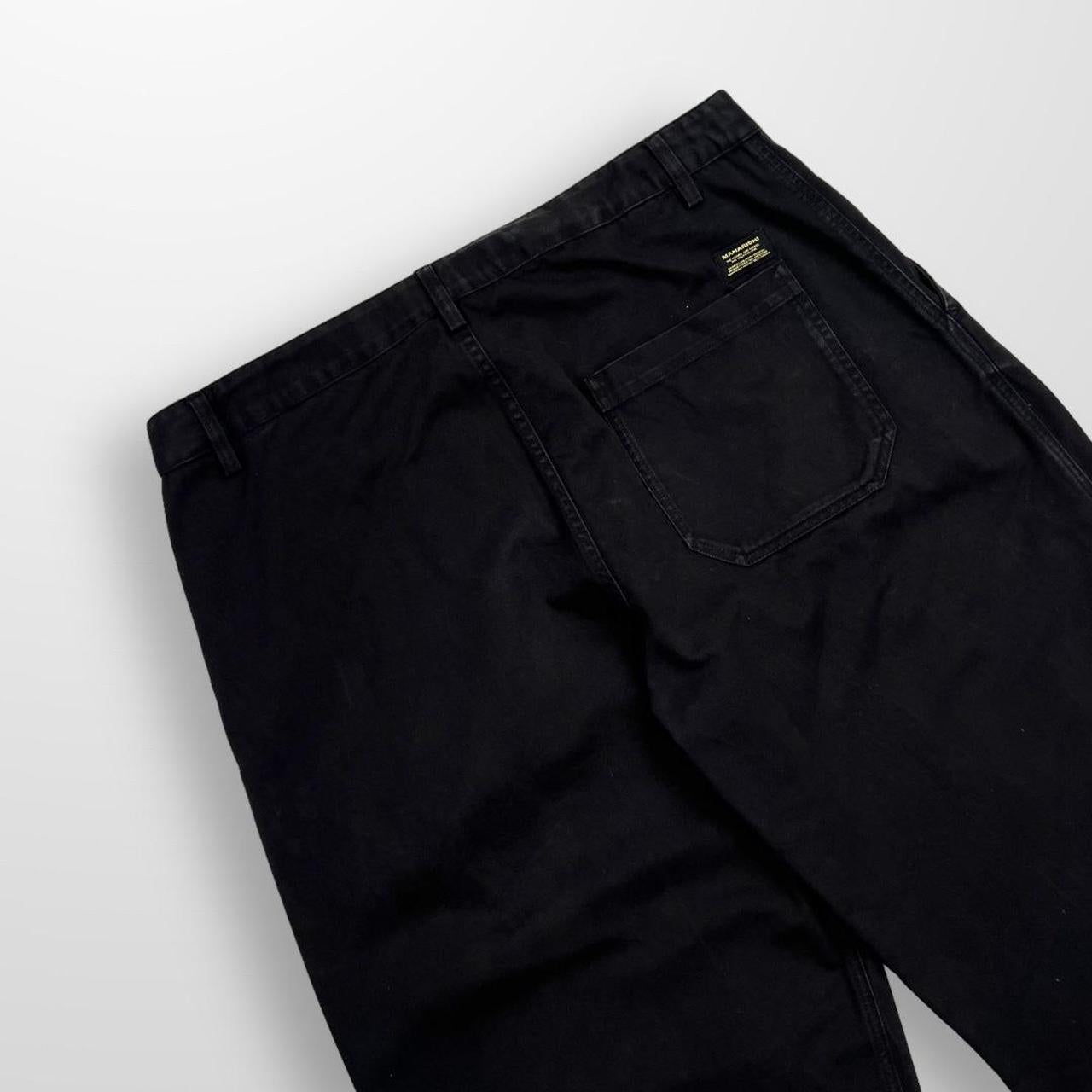 Maharishi Pleated Pants / Wide Leg Trousers In Black
