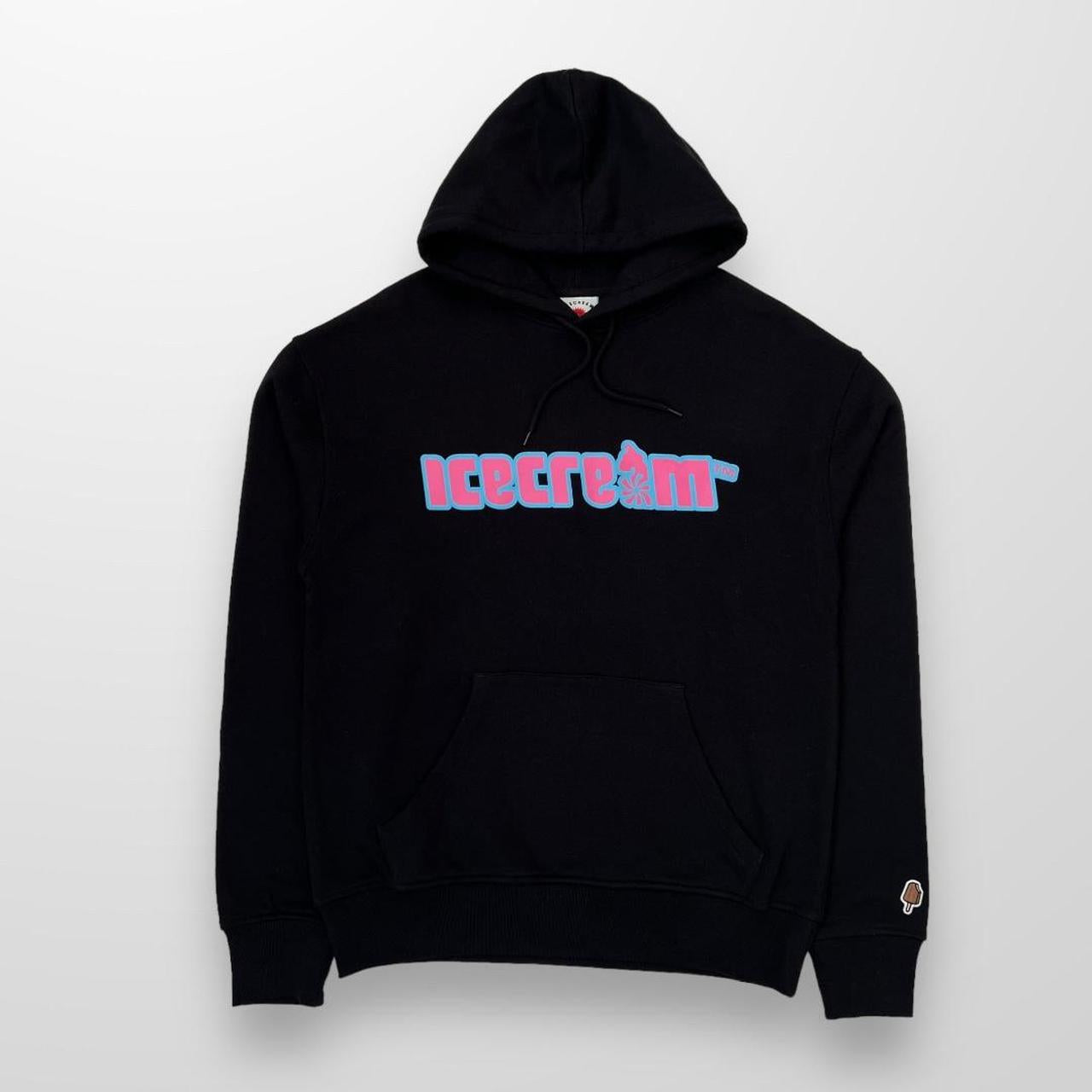 Ice Cream Soft Serve Logo Hoodie In Black