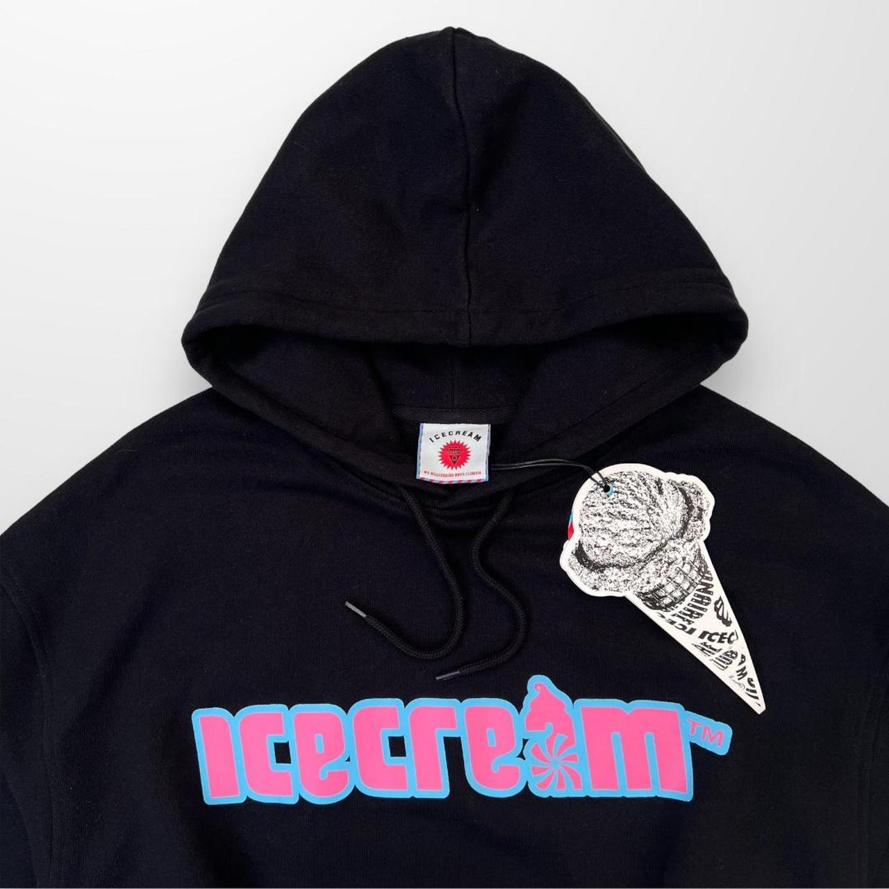Ice Cream Soft Serve Logo Hoodie In Black