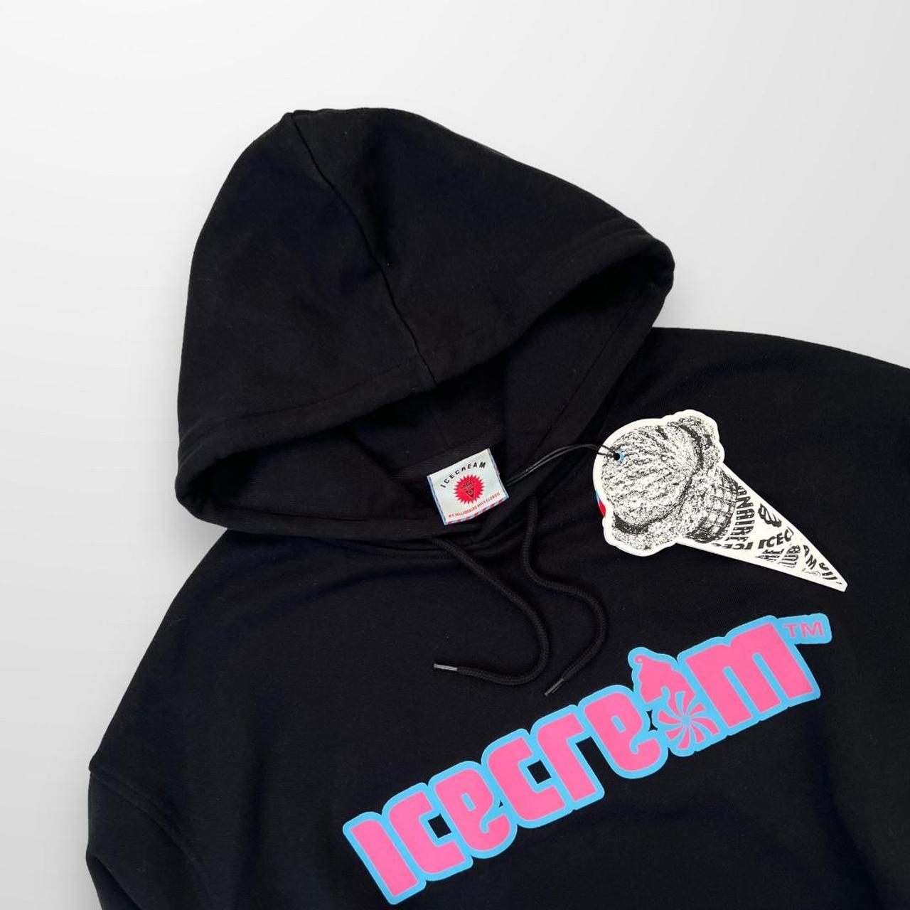 Ice Cream Soft Serve Logo Hoodie In Black