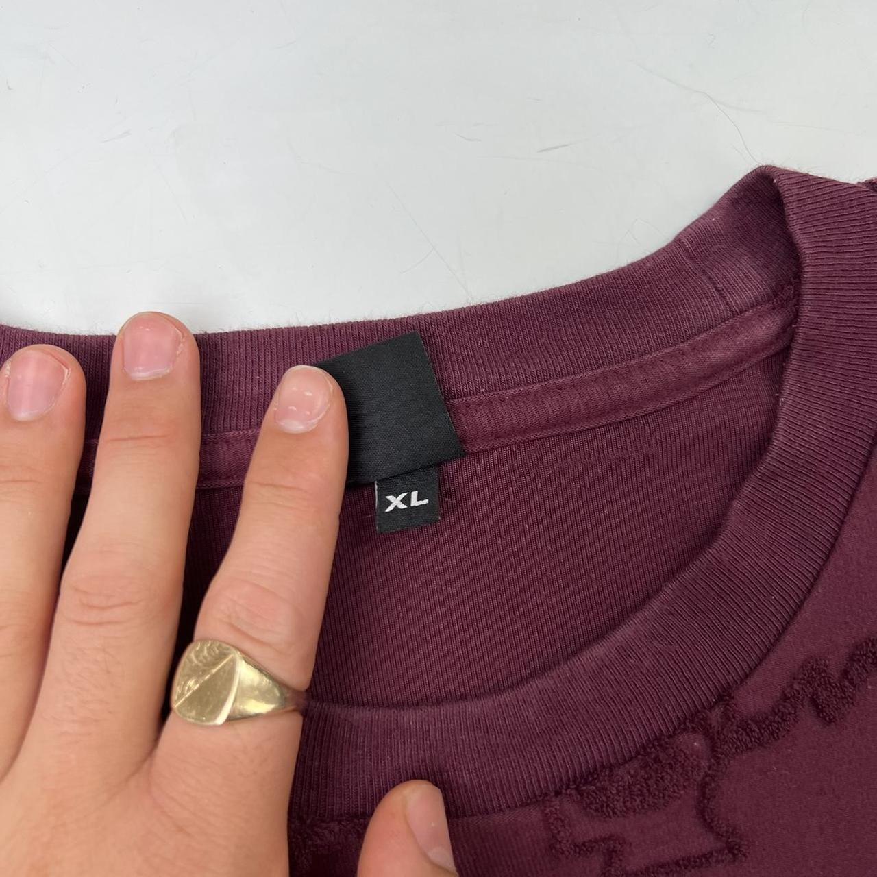 Brain Dead Running Head LS T-Shirt / Light Sweatshirt In Burgundy